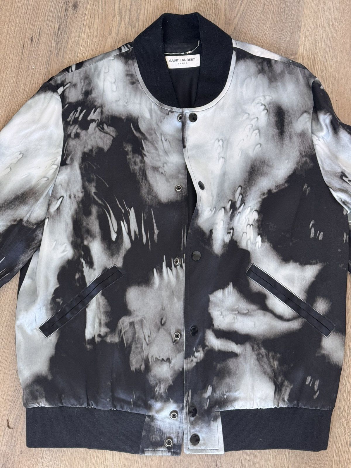 Yves Saint Laurent Saint Laurent Paris Splash ink tie dye silk jacket Size US M / EU 48-50 / 2 - 2 Thumbnail