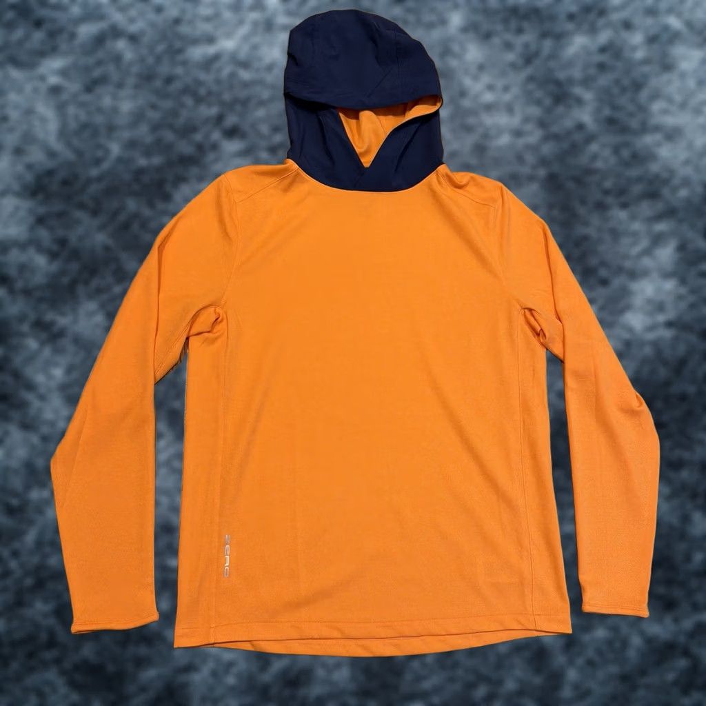 Vintage Zero Restriction Pullover Hoodie Mens S Orange Lightweight Breathable Moisture Wicking Golf Sports Athleisure Size US S / EU 44-46 / 1 - 1 Thumbnail