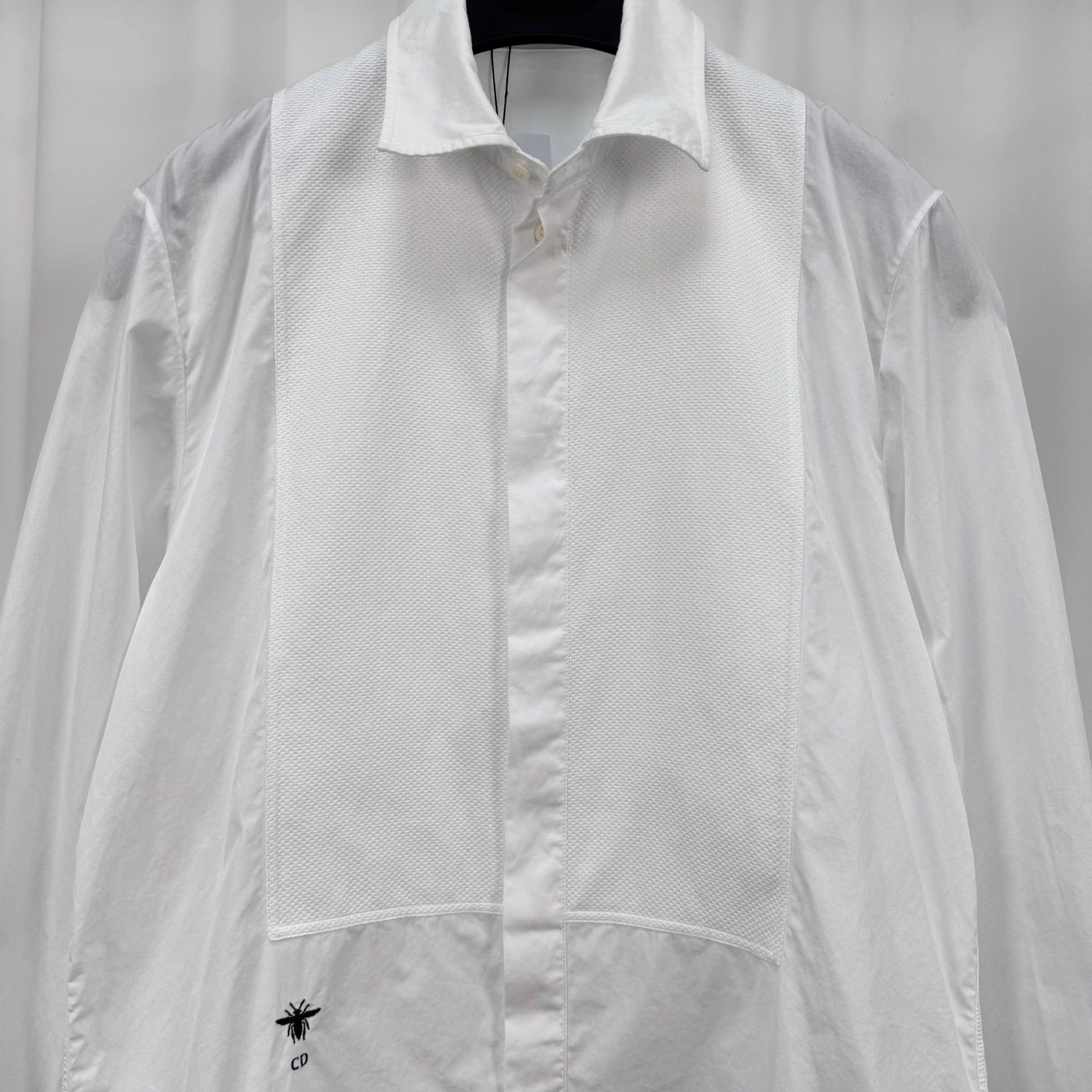 Dior Dior Embroidered Bee Cotton Poplin Shirt 36 99 New Size XS / US 0-2 / IT 36-38 - 3 Thumbnail