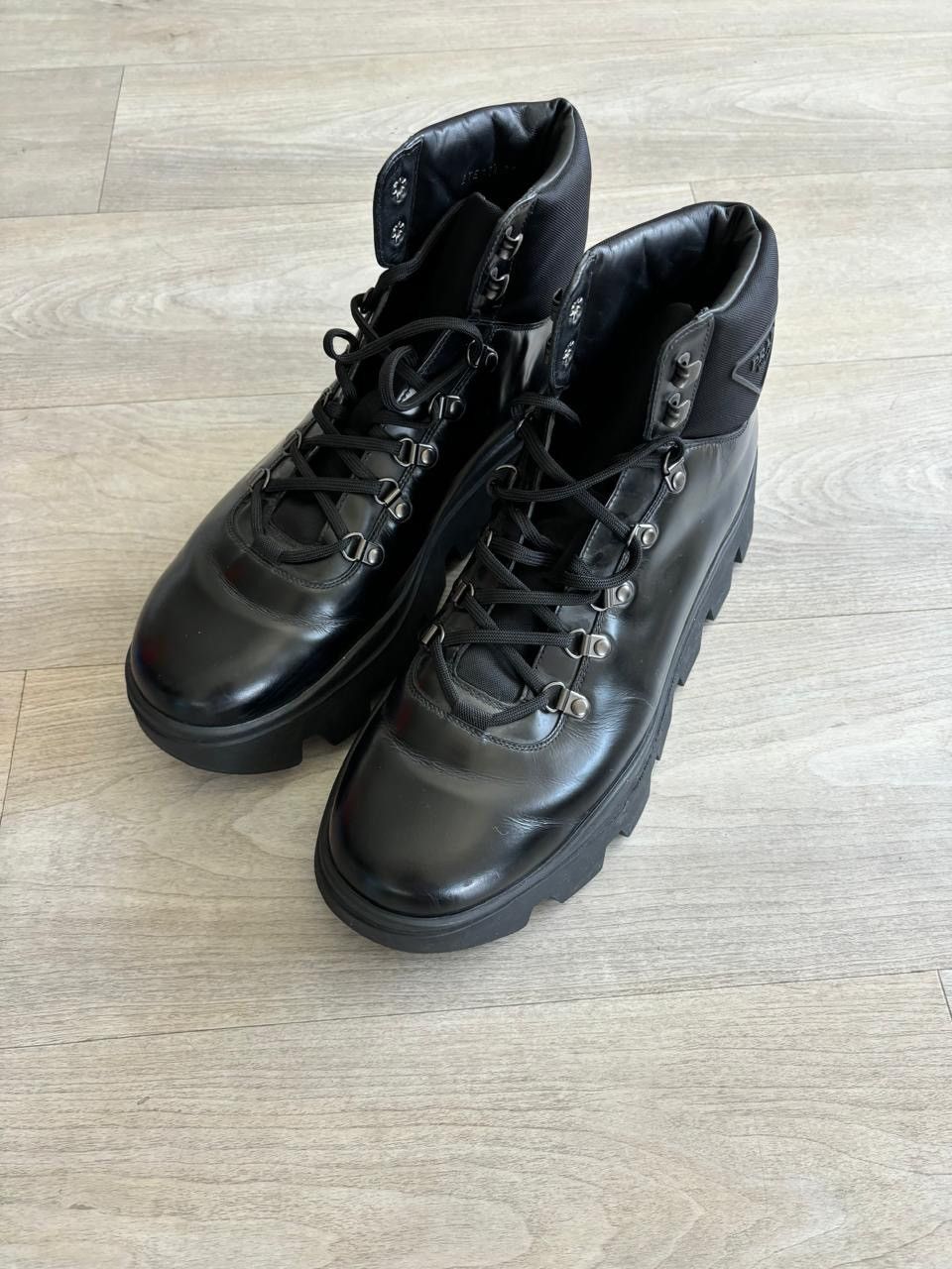 Prada Prada Leather Hiking Boots Size US 11 / EU 44 - 2 Thumbnail