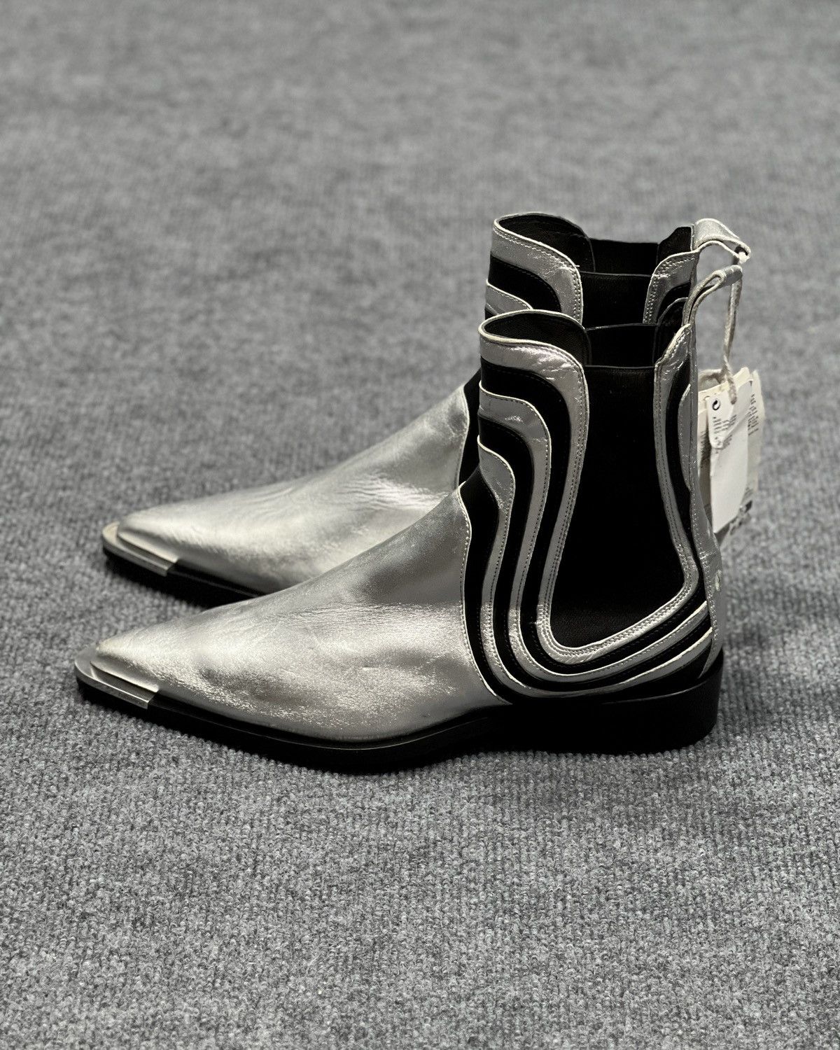 Other Rabanne x H&M Shimmery Metallic Chelsea Boots Size US 11 / EU 44 - 5 Thumbnail