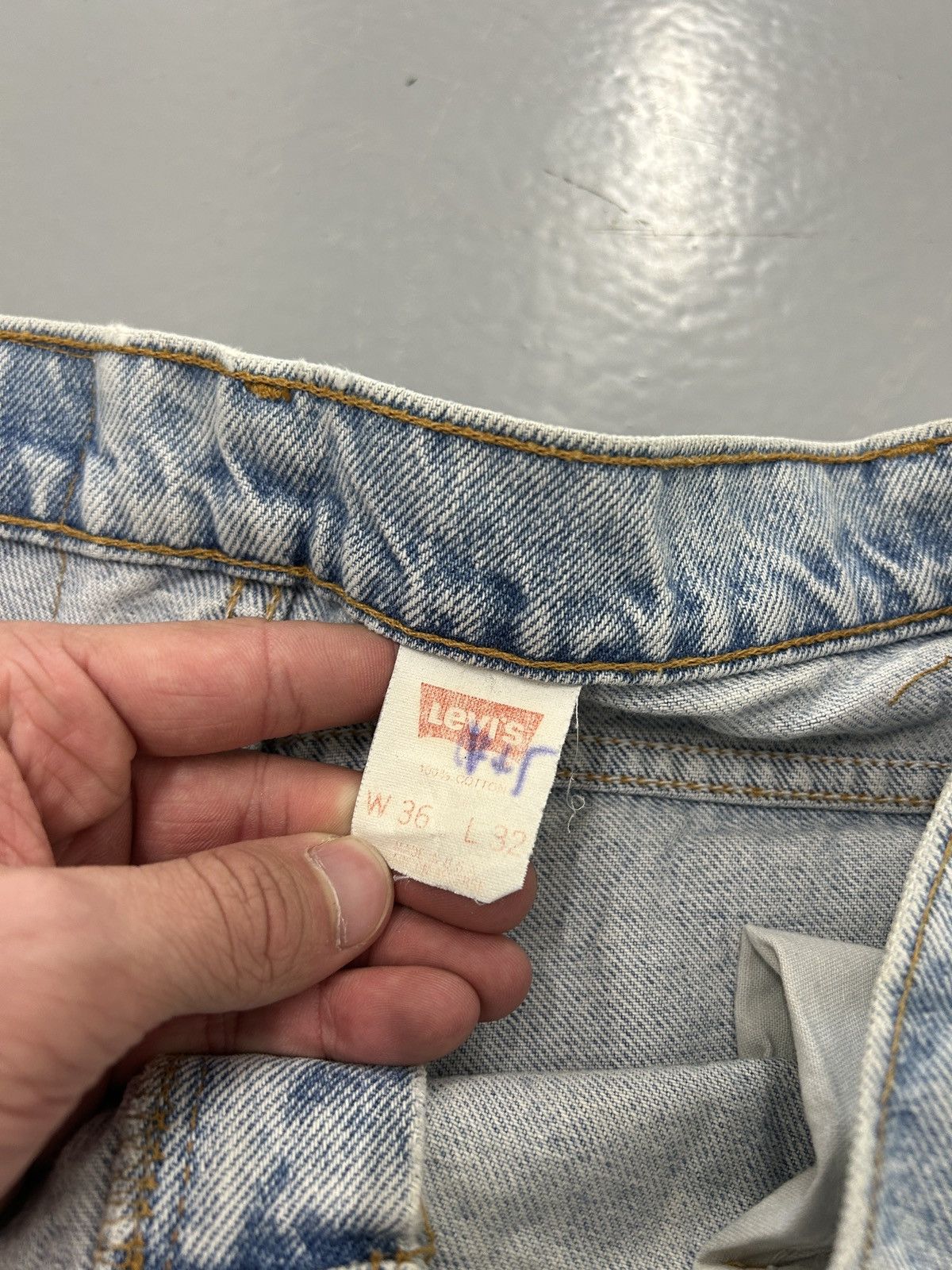 Levi's Crazy vintage y2k faded Levi’s 550 orange tab distressed Size US 34 / EU 50 - 9 Thumbnail
