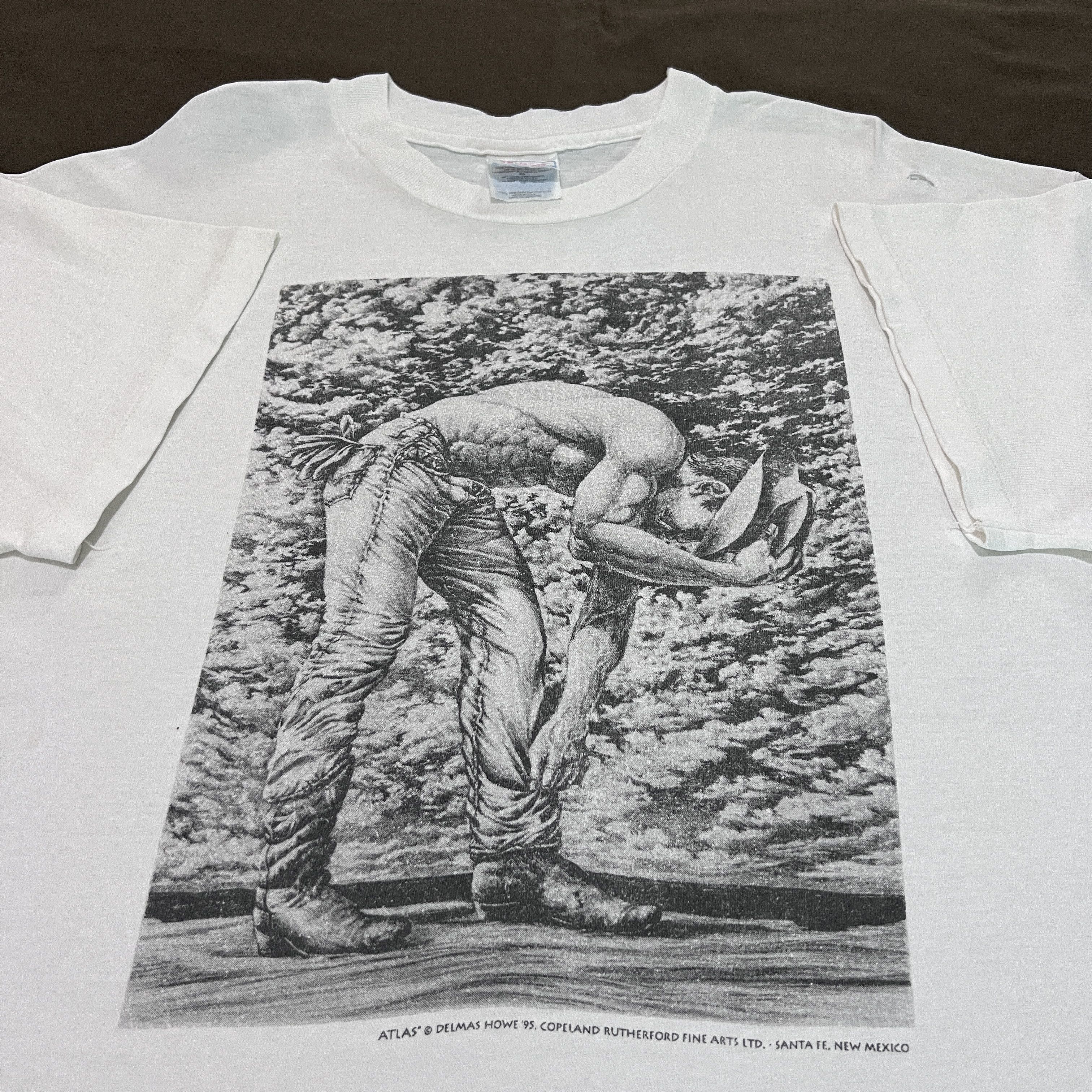 Vintage Vintage 90s Delmas Howe: Rodeo Pantheon "Atlas" Art Tee XL Size US XL / EU 56 / 4 - 3 Thumbnail