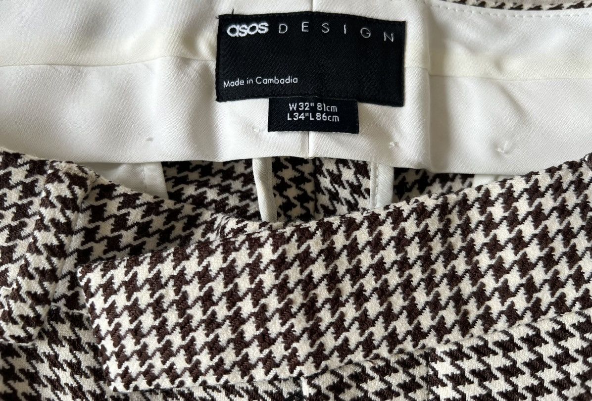 Asos Cool dark-brown houndstooth pants Size US 32 / EU 48 - 6 Thumbnail