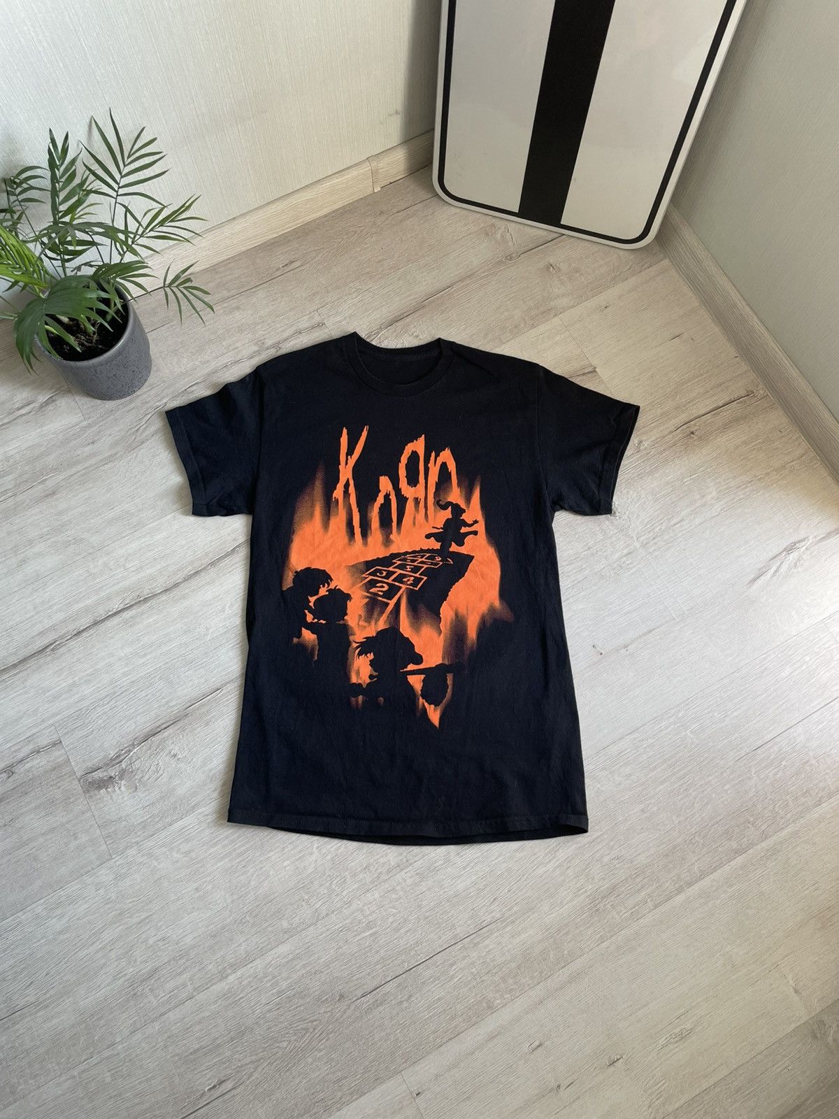 Band Tees × Vintage Rare Korn Hopscotch Flame T-shirt Follow The Leader Hard Roc Size US S / EU 44-46 / 1 - 1 Thumbnail