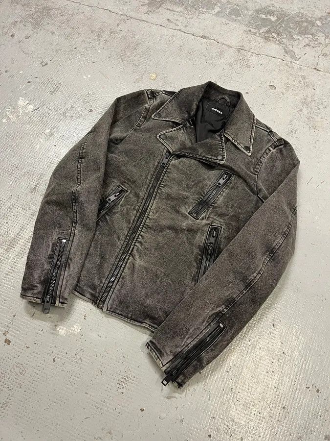 Diesel Diesel Raw Grey Denim Perfecto Jacket Size US S / EU 44-46 / 1 - 4 Thumbnail