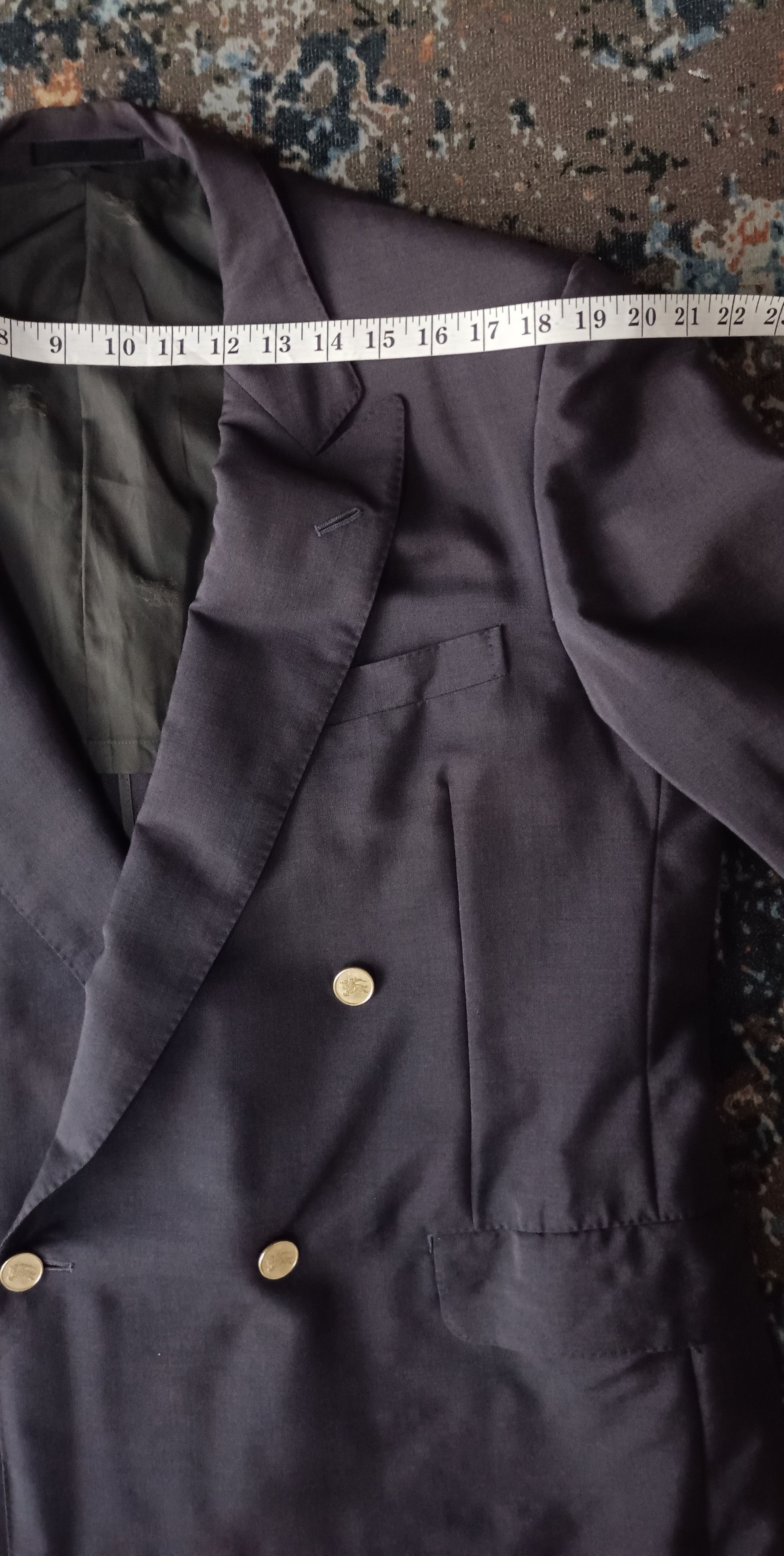 Burberry × Vintage Burberry Vintage Woll Tailored Double Breasted Blazer Size US L / EU 52-54 / 3 - 13 Thumbnail