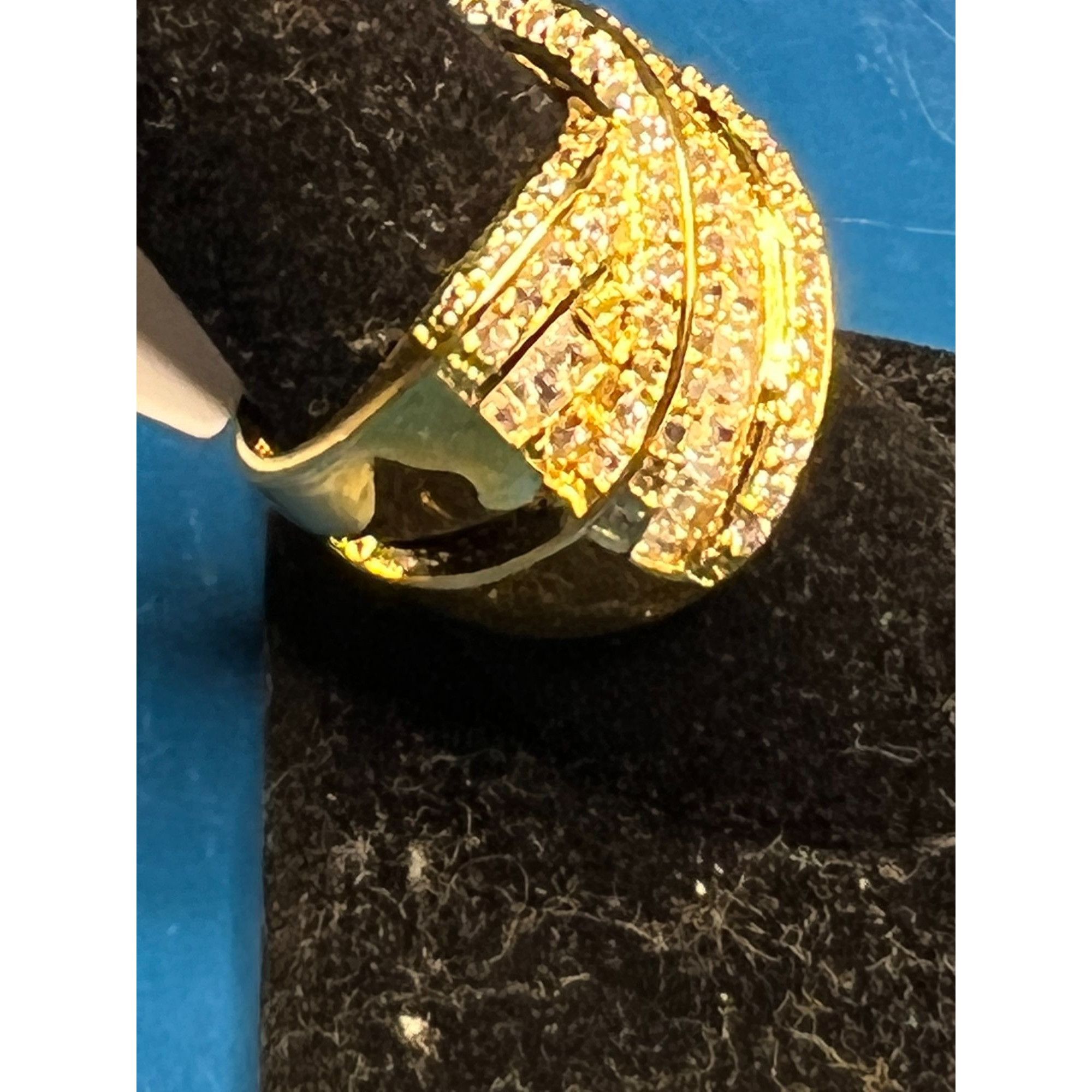 Other Palm Beach jewelry 3.64 TCW Baguette Cut CZ Gold Plated Cros Size ONE SIZE - 3 Thumbnail