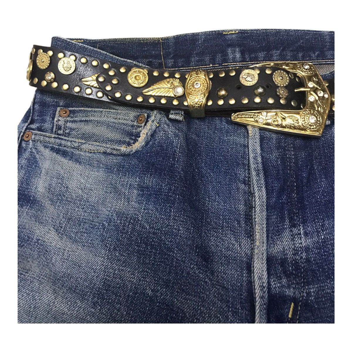 Hysteric Glamour × Japanese Brand Diavlo Studded Leather Belt Size ONE SIZE - 1 Thumbnail
