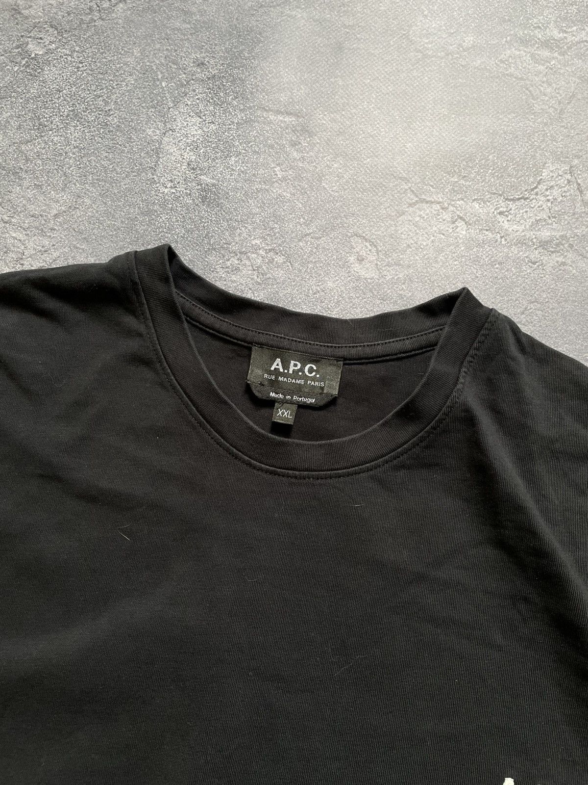 A.P.C. × Japanese Brand × Vintage Vintage A.P.C. Rue Madame Paris Mini Logo T Shirt Y2K Rare Size US XXL / EU 58 / 5 - 5 Thumbnail