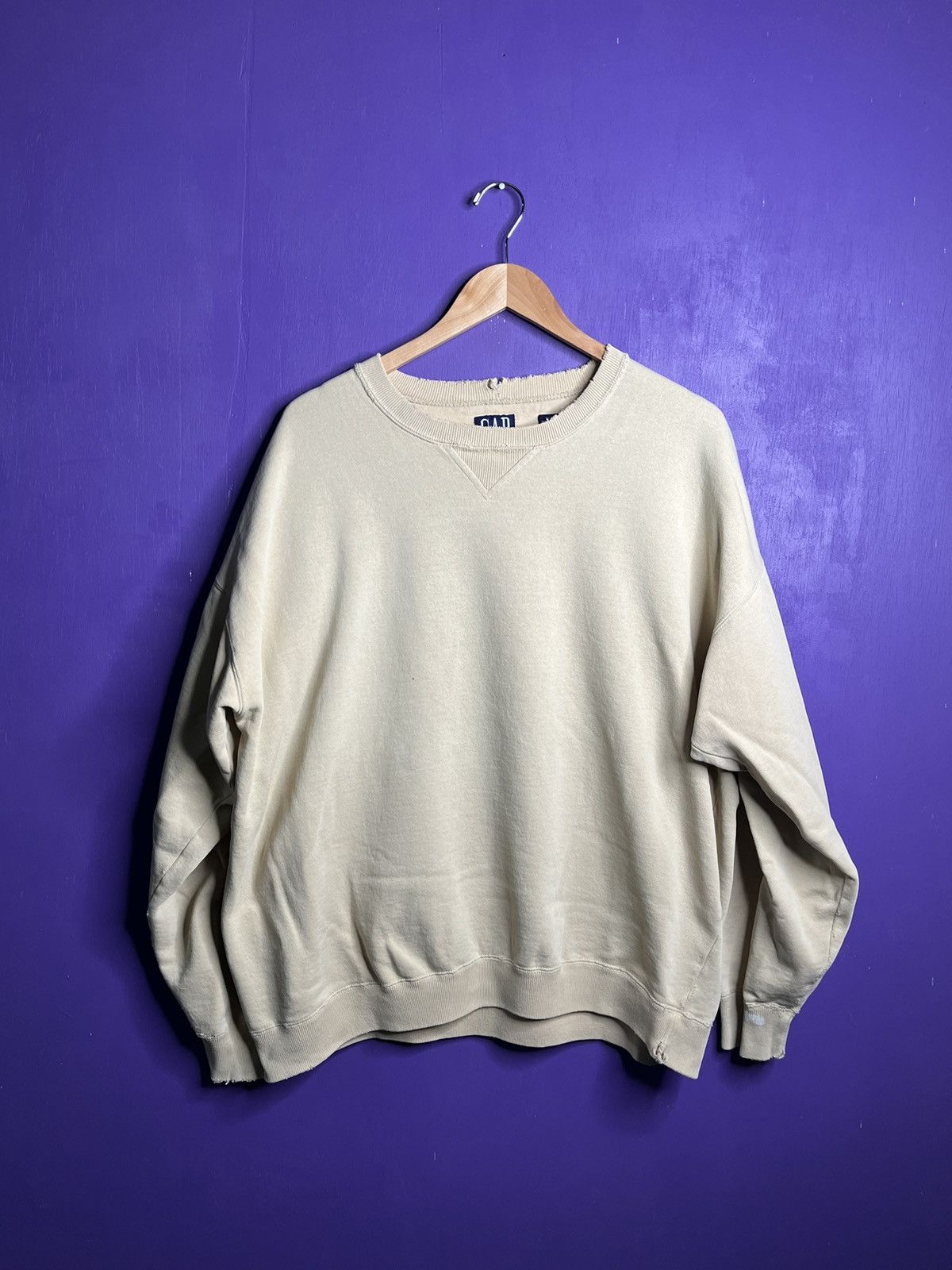 Gap × Vintage Vintage 90s GAP essential blank sweatshirt Size US XL / EU 56 / 4 - 1 Thumbnail
