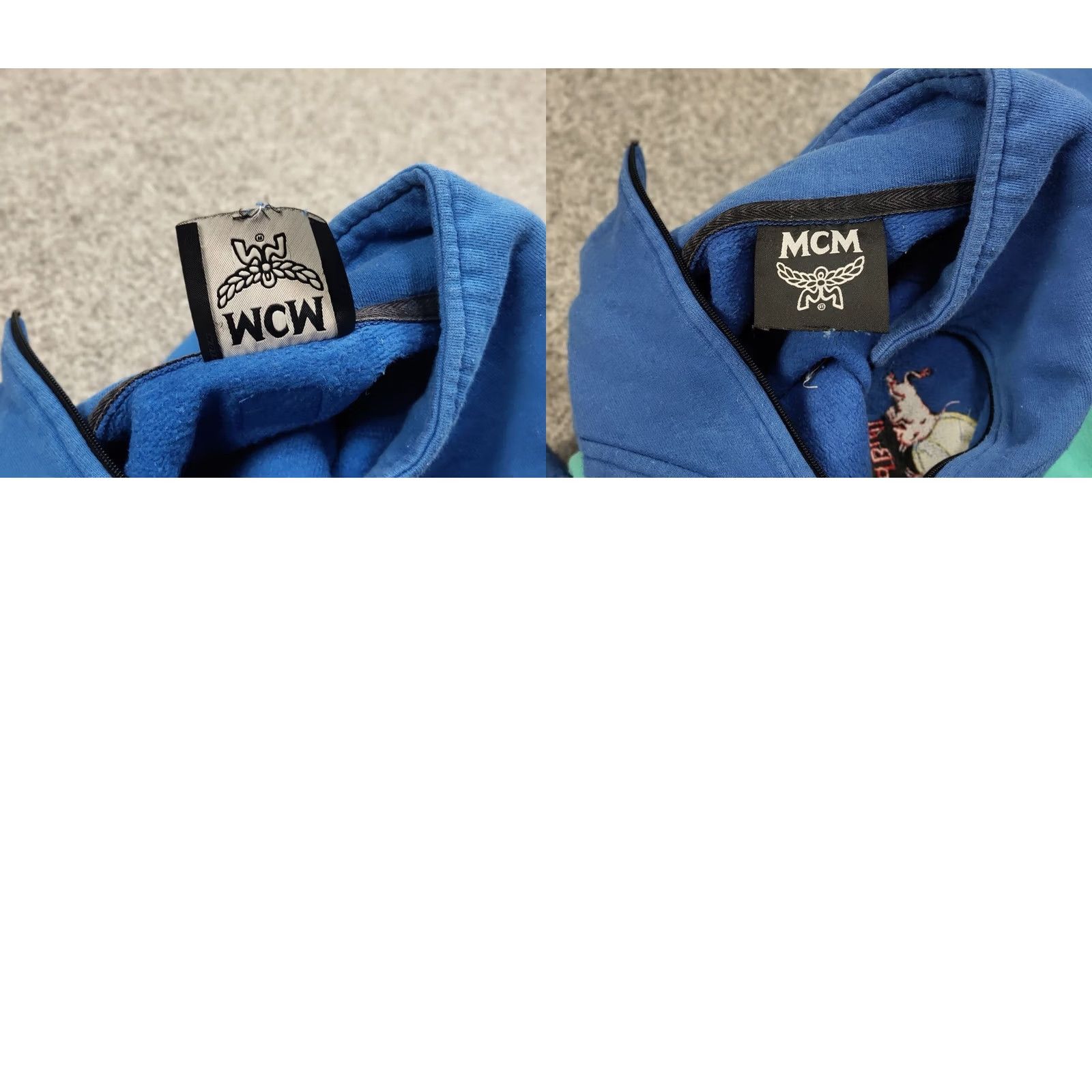 MCM VINTAGE MCM Sweatshirt 80s #1/4 Zip Long Sleeve Zip Mock Neck Blue Mens Size M Sweatshirt 80s Logo Vintage Pattern: Solid Size US M / EU 48-50 / 2 - 11 Thumbnail