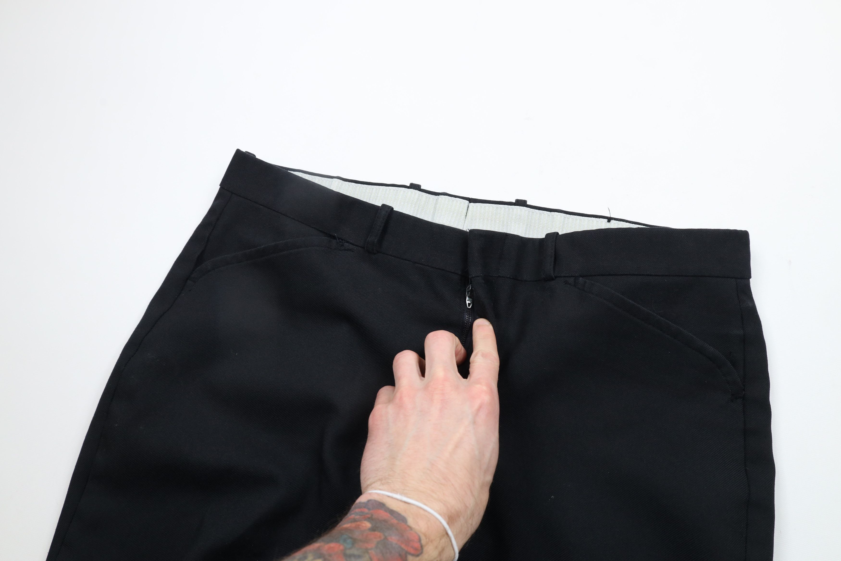 Vintage Vintage 70s Streetwear Bell Bottoms Chino Pants Black USA Size US 36 / EU 52 - 7 Thumbnail