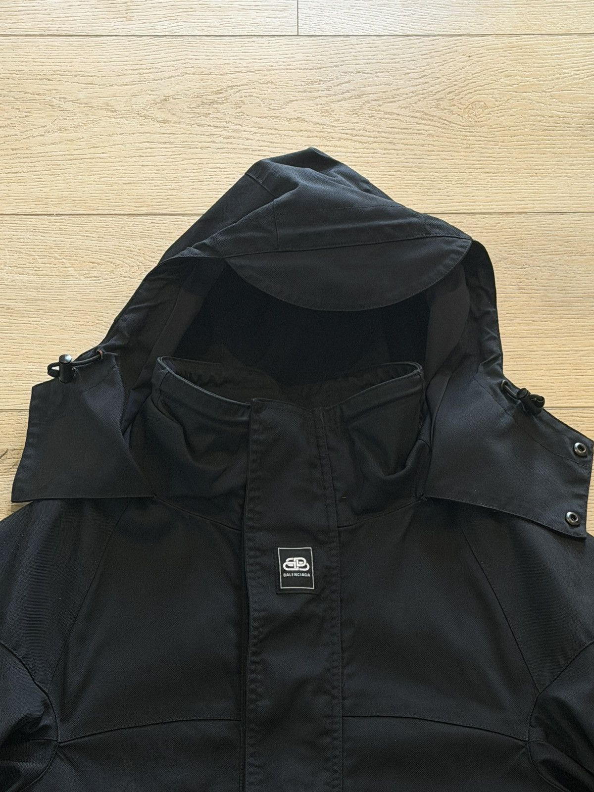 Balenciaga BALENCIAGA RUNWAY BLACK OVERSIZE UPSIDE DOWN PARKA JACKET Size US M / EU 48-50 / 2 - 2 Thumbnail