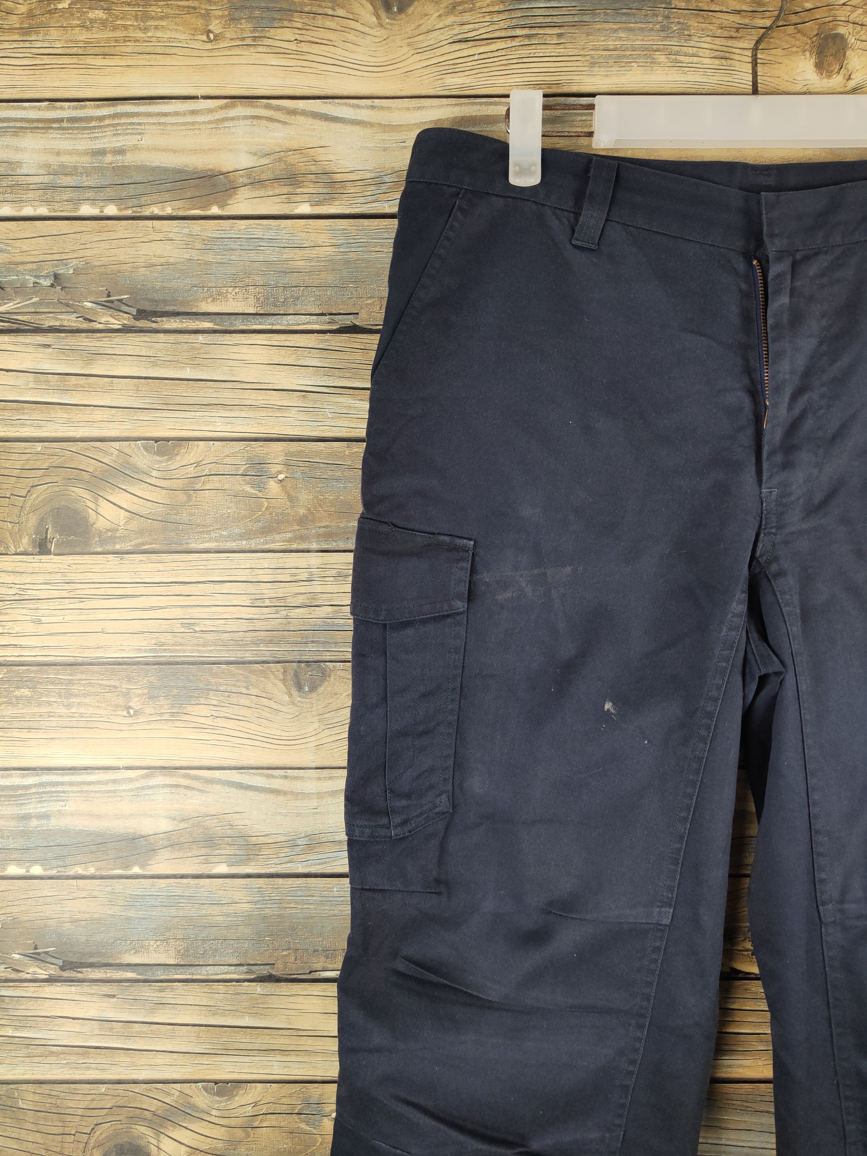 Japanese Brand DL Double X Action Navy Multipocket Cargo Pants #2369 Size US 34 / EU 50 - 3 Thumbnail