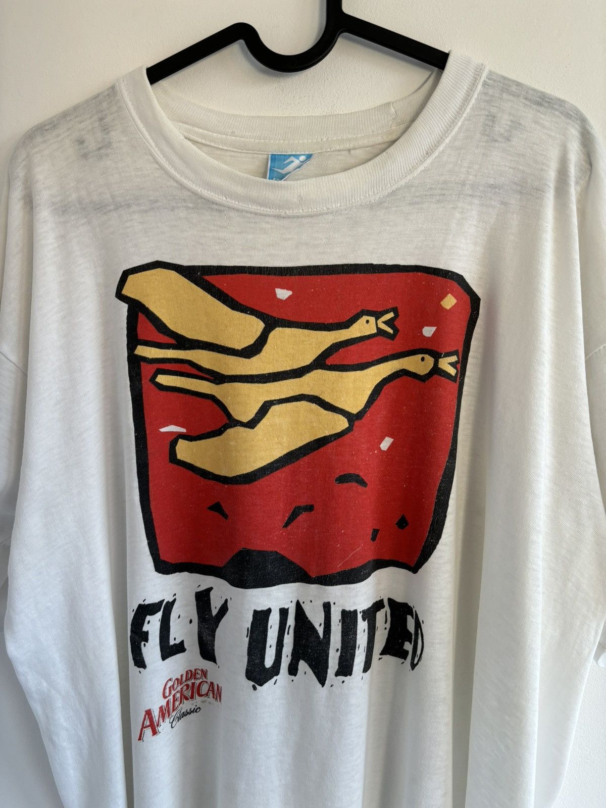 Golden Goose Vintage Distressed Fly United Golden American Goose Tee Size US XL / EU 56 / 4 - 2 Thumbnail
