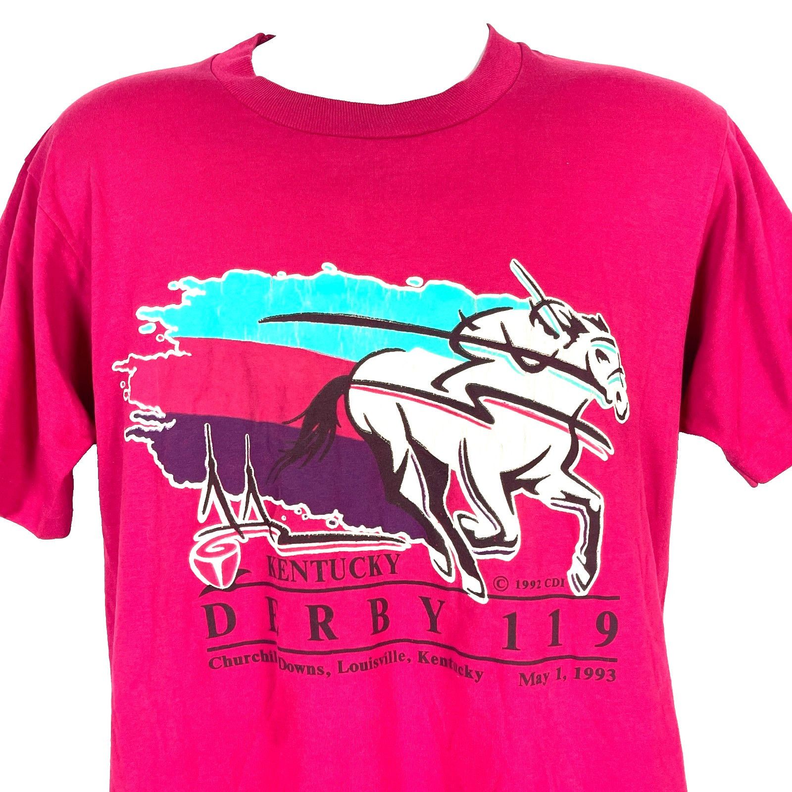Other Kentucky Derby 1993 Vtg Mens T-Shirt size Large 119 Louisvil Size US L / EU 52-54 / 3 - 1 Thumbnail