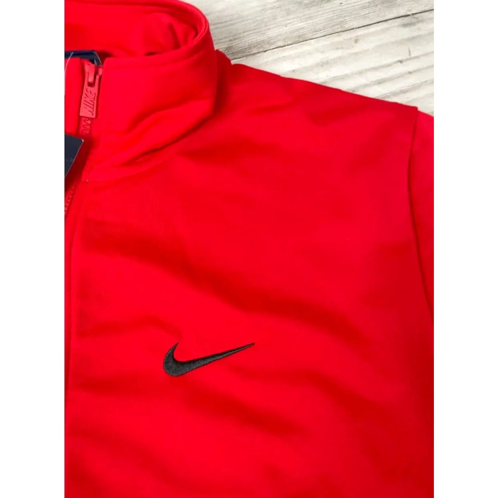 Nike VINTAGE Nike Tracksuit Jacket Jacket Pants Set XL Gray Red Men Size XL Track suit Size 46R - 7 Thumbnail