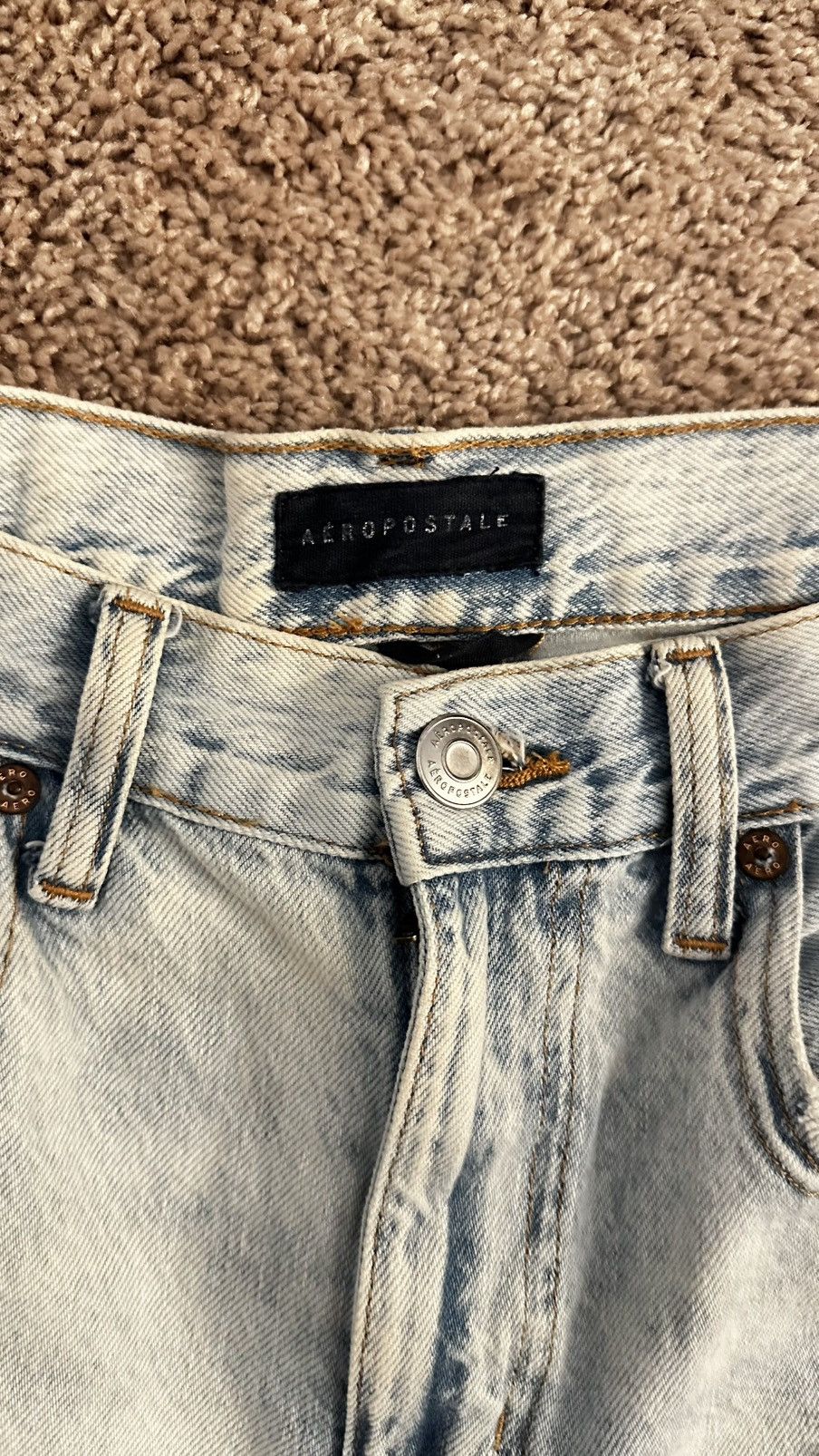Aeropostale 90s Baggy Ripped Jeans Size 30" / US 8 / IT 44 - 3 Thumbnail
