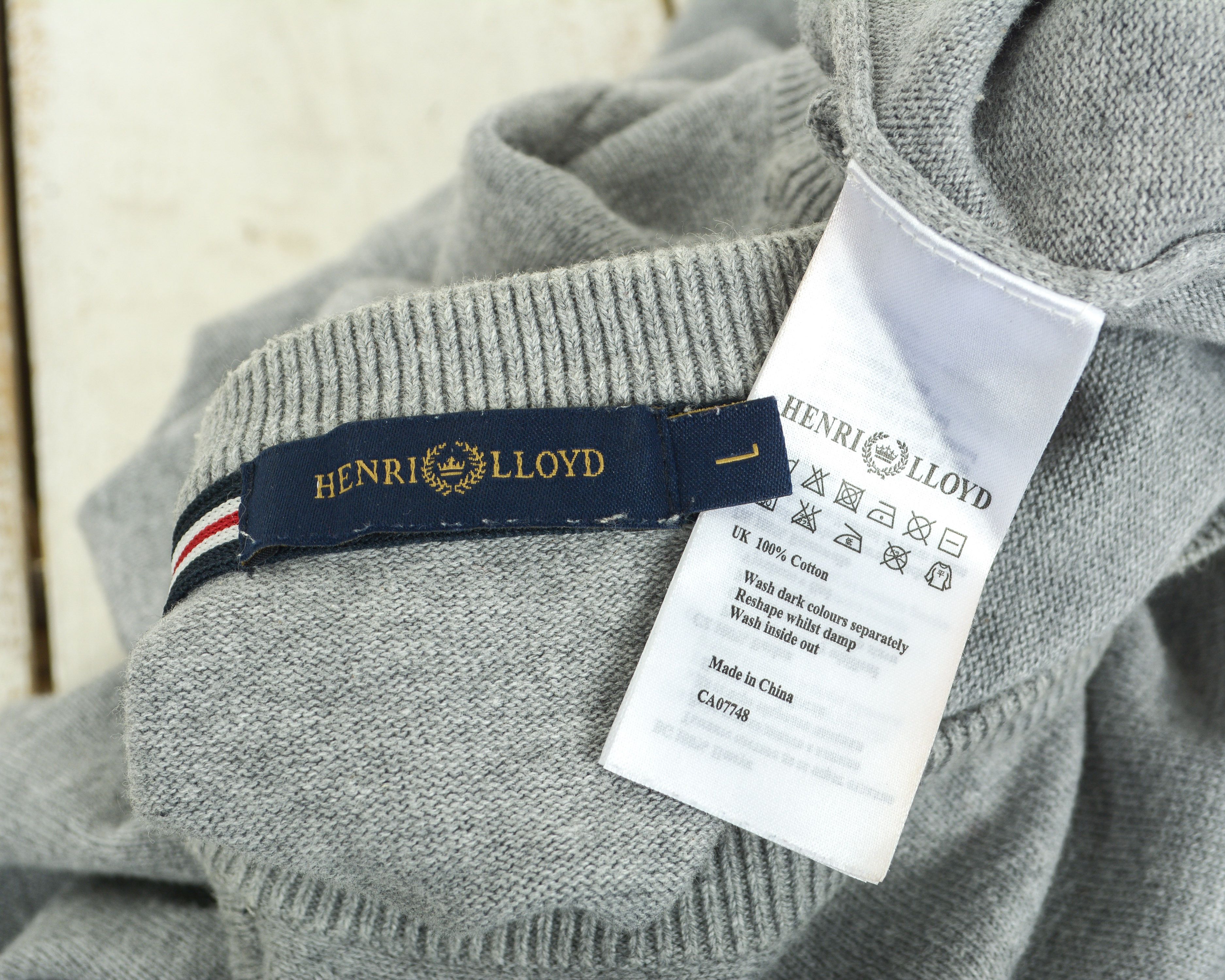 Henri Lloyd Jumper Pullover L Sweater Embroidery Crew Neck Cotton Casual Size US L / EU 52-54 / 3 - 2 Thumbnail
