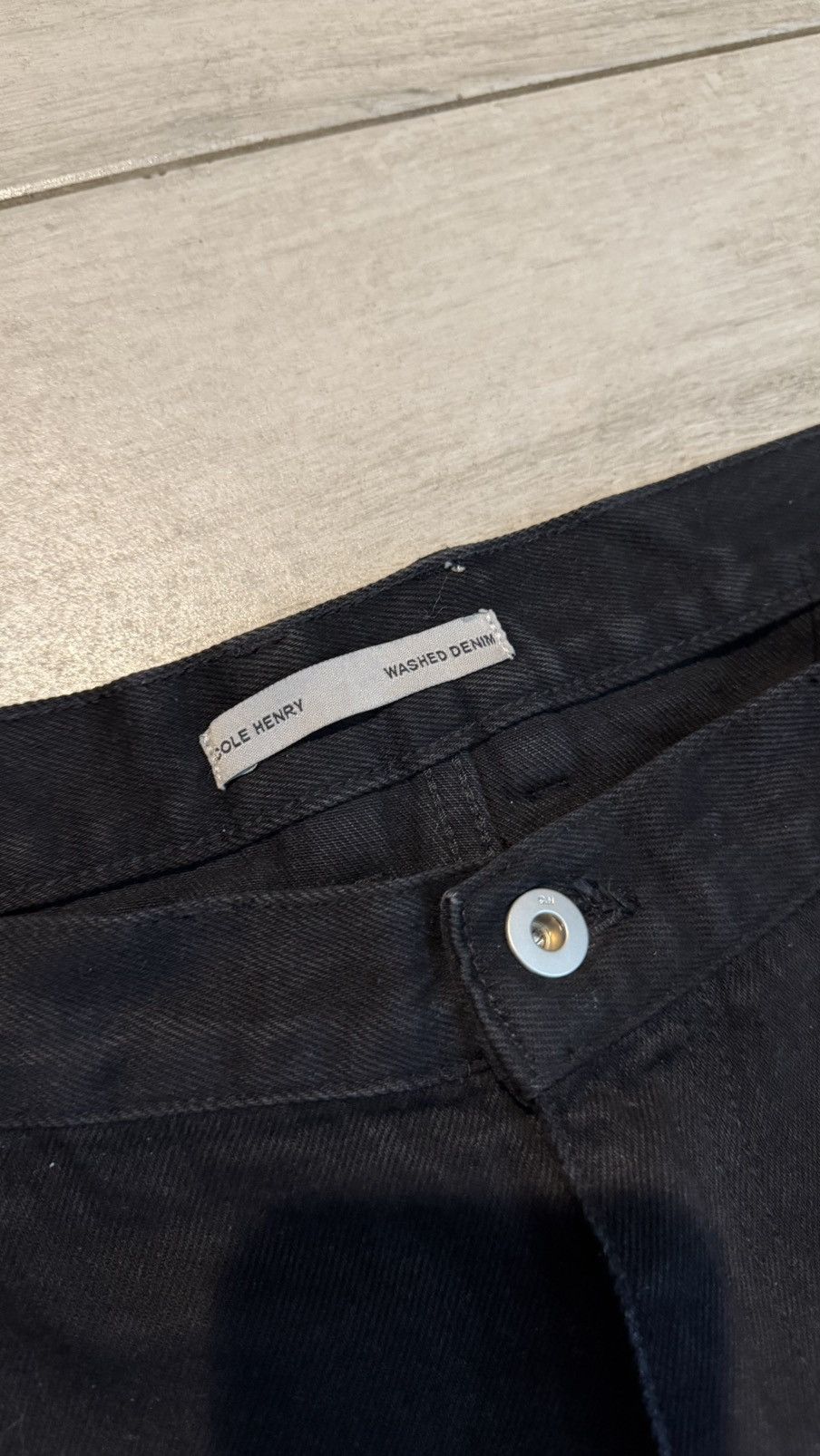 Cole Henry Cole Henry Washed Black Denim Jeans 38x32 - Distressed Size US 38 / EU 54 - 3 Thumbnail