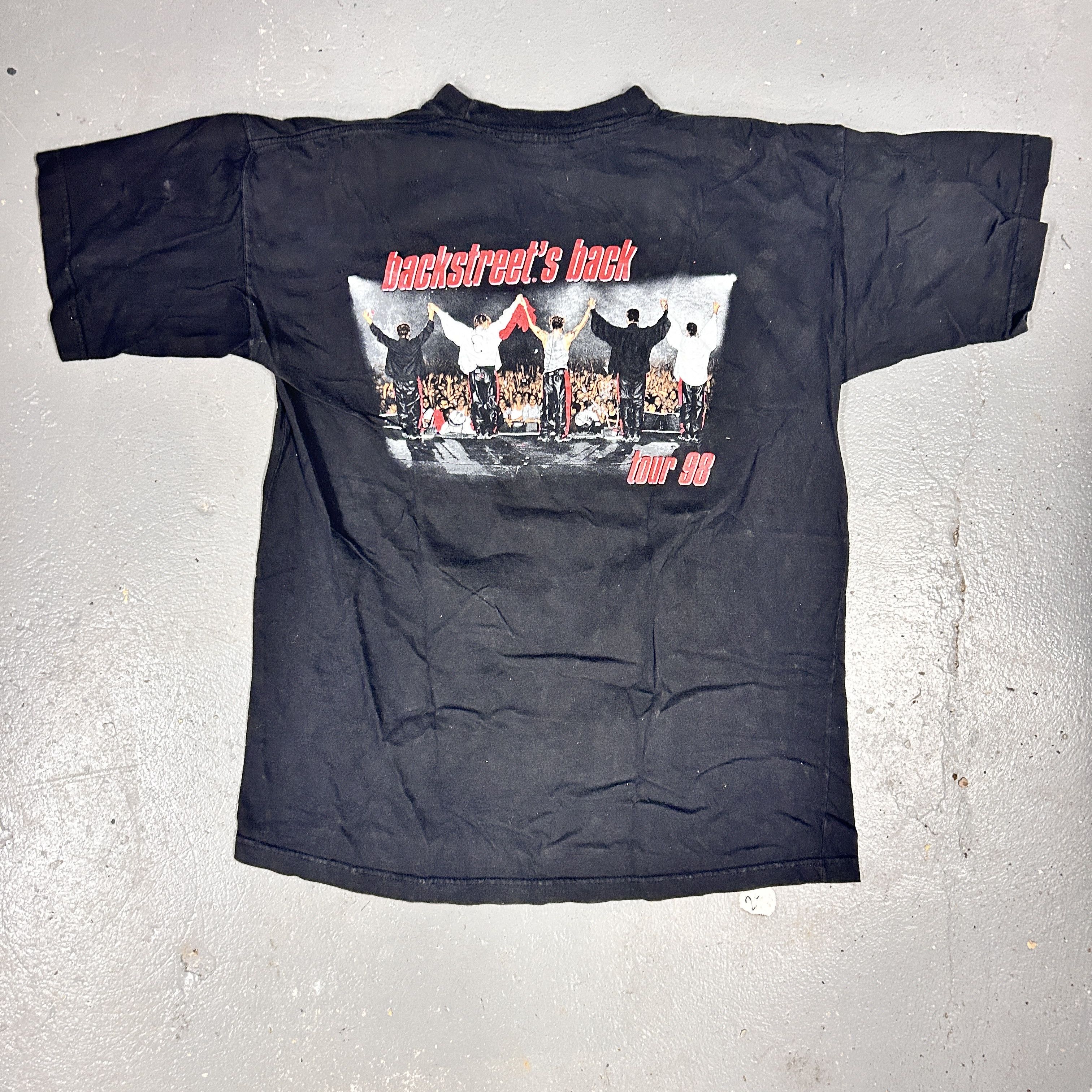 Rab Vintage 1990s Backstreet Boys "Backstreet's Back" Tour 98 T-Shirt Size US M / EU 48-50 / 2 - 2 Thumbnail