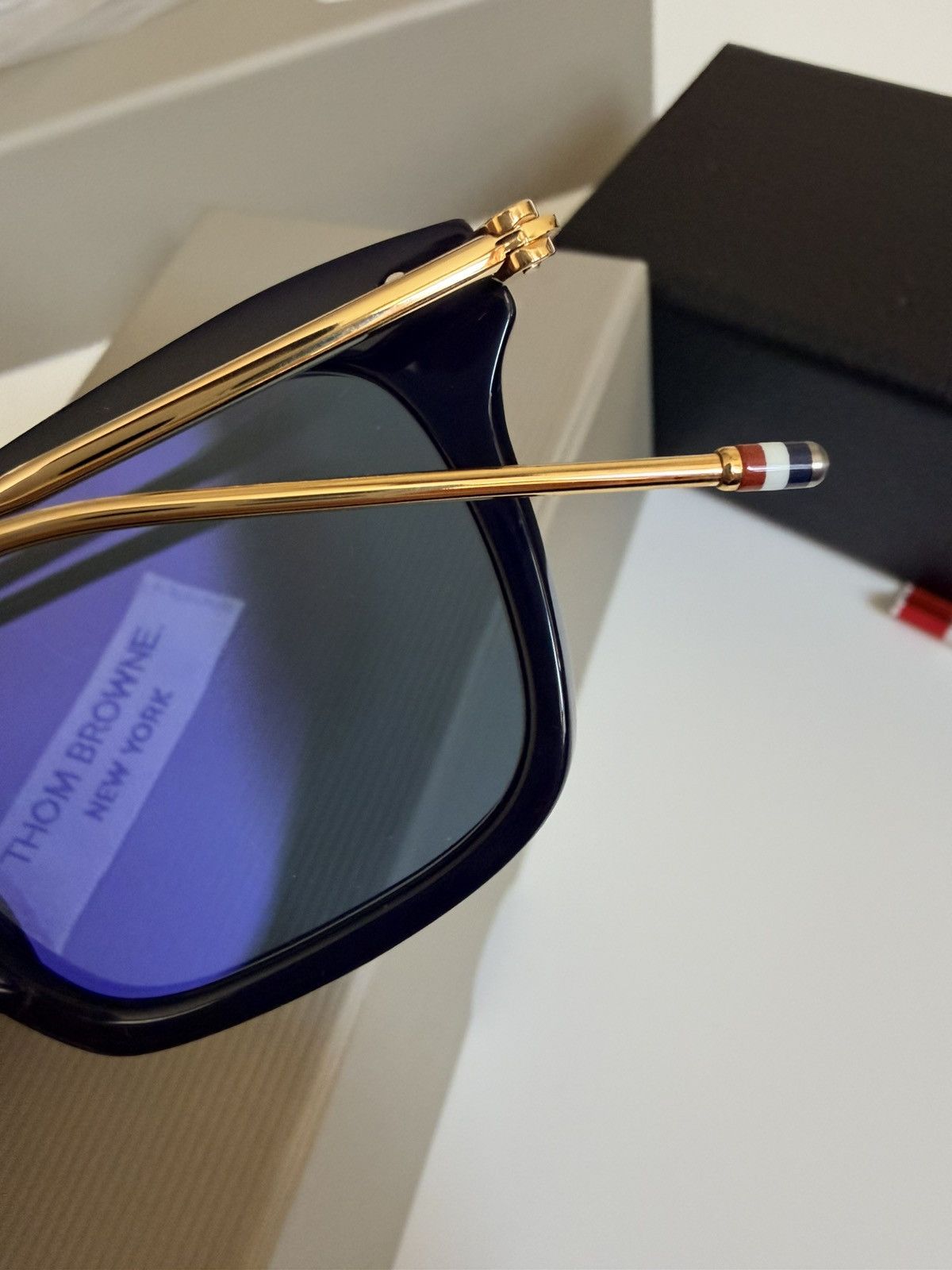 Thom Browne Thom Browne TB-701 Eyeglasses - Gold/Black - 49mm Size ONE SIZE - 7 Thumbnail