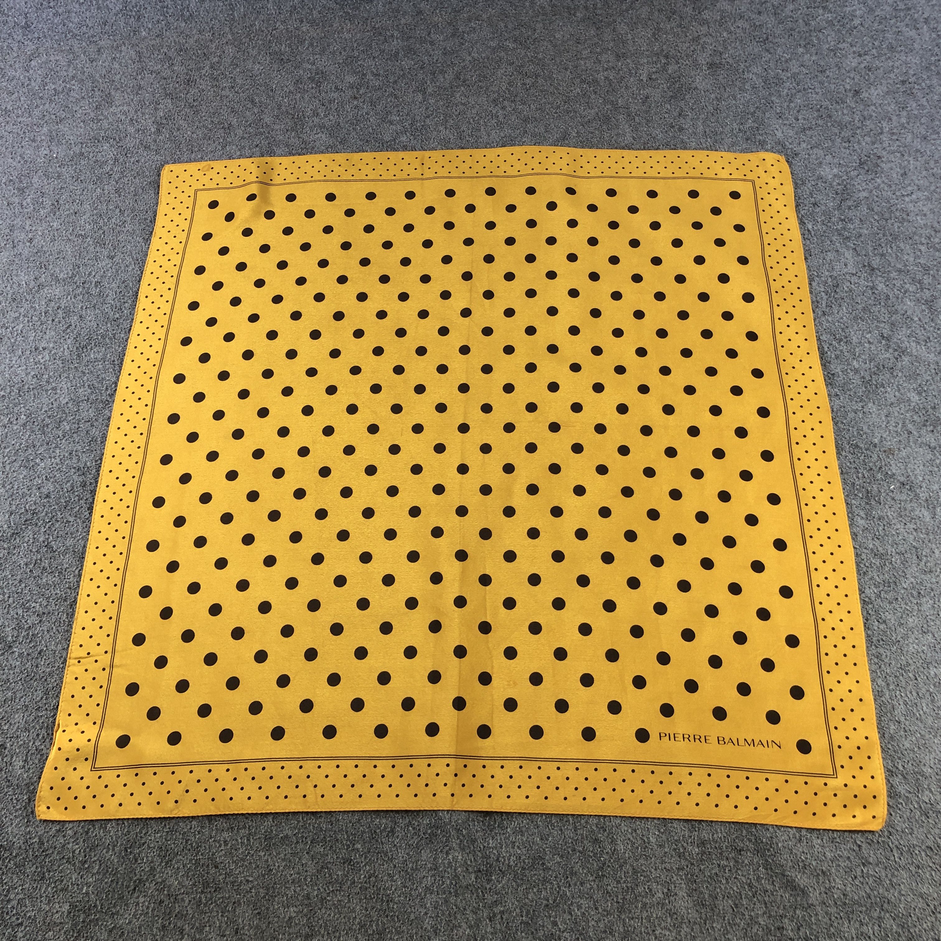Pierre Balmain Vintage Pierre Balmain Polka Dots Silk Scarf M1300 Size ONE SIZE - 2 Thumbnail