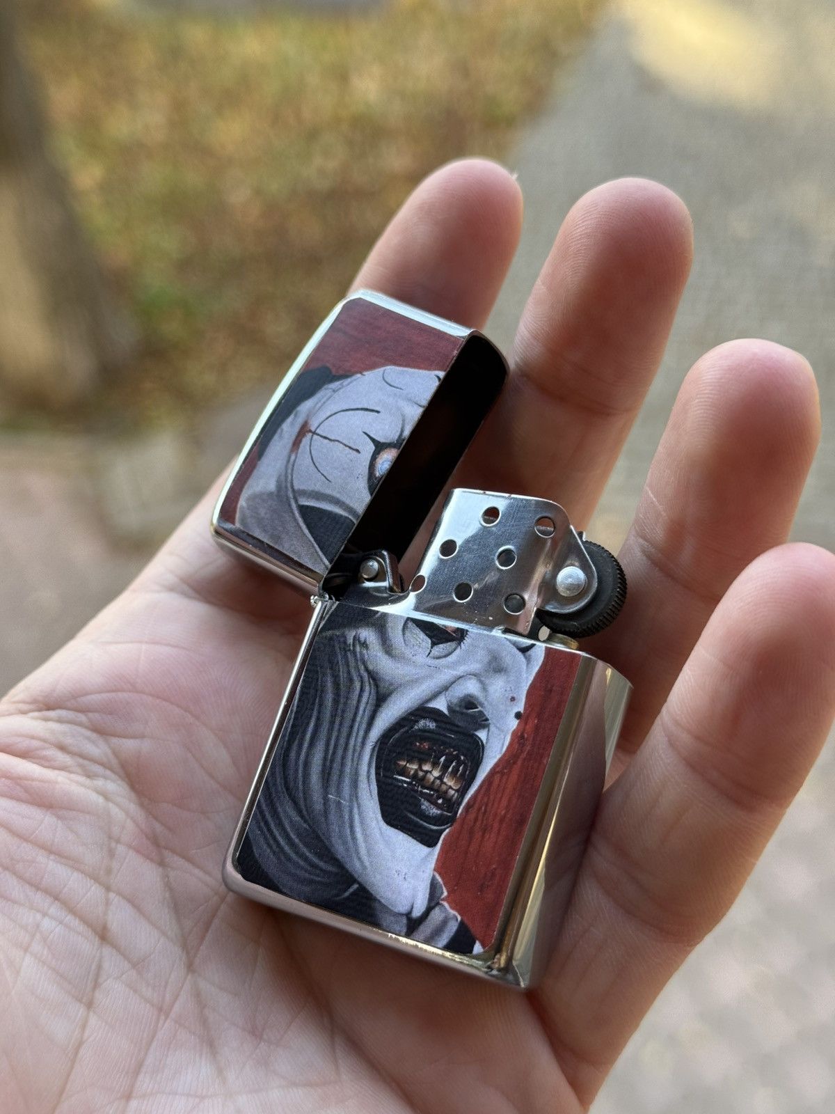 Other Silver Cigar Lighter MOVIE Scary Clown, WORK Size ONE SIZE - 2 Thumbnail