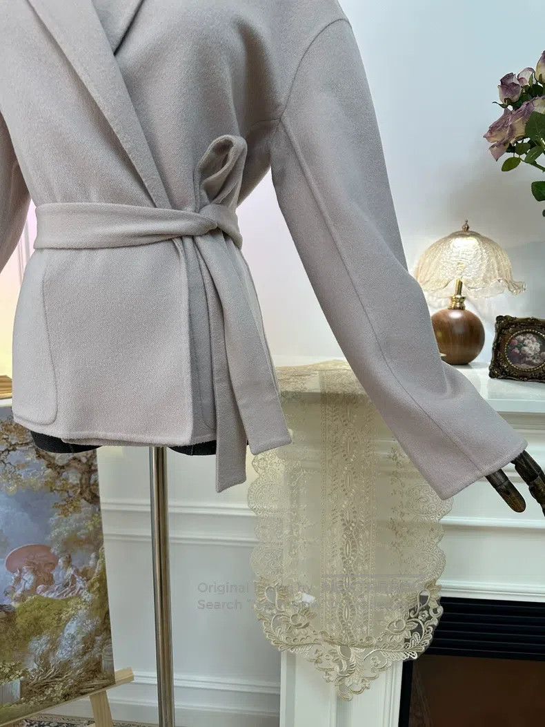 Hermes Hermes Double-Faced Cashmere Belted Coat, Light Pink Size S / US 4 / IT 40 - 3 Thumbnail