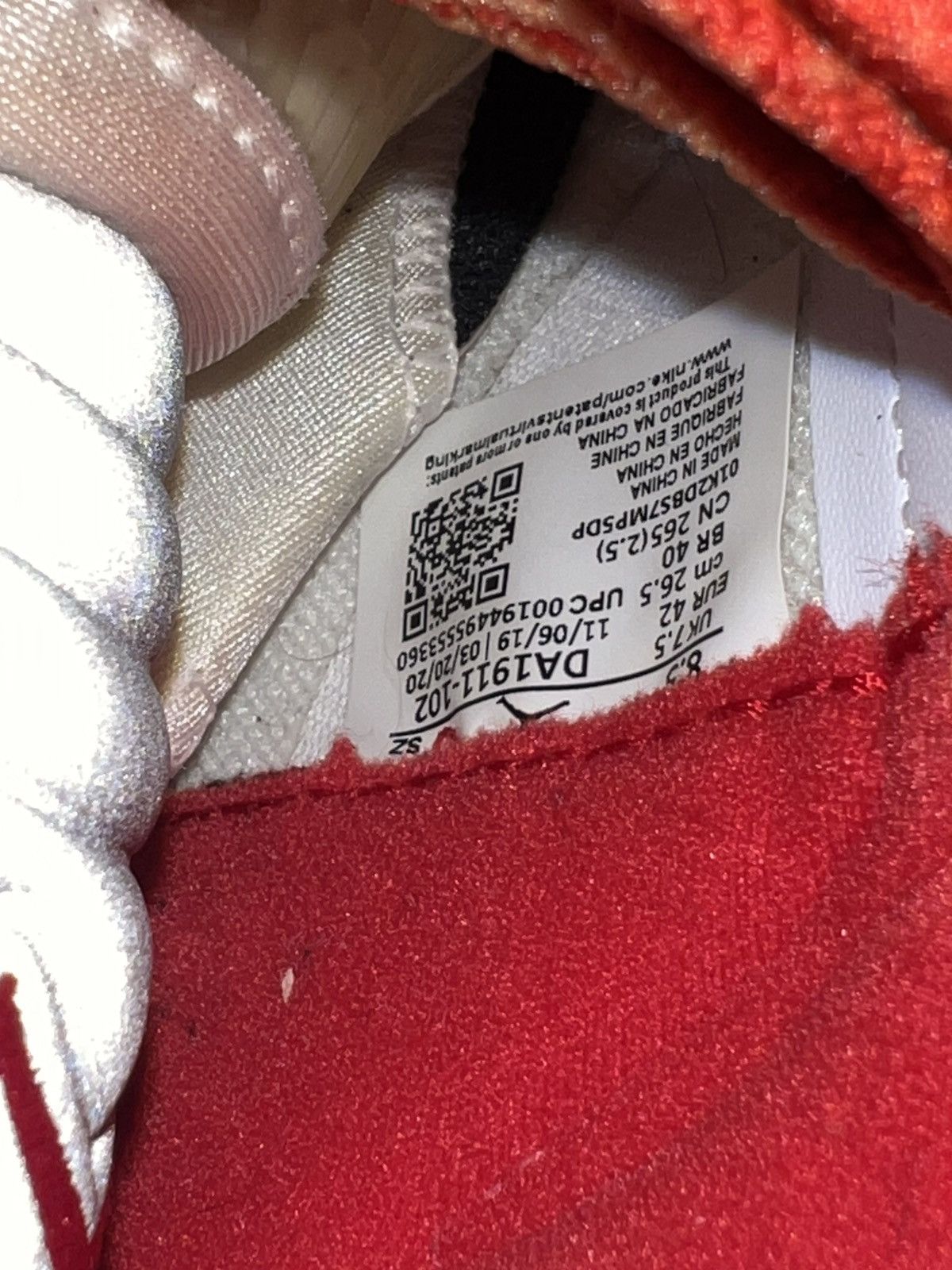 Jordan Brand Air Jordan 5 Fire Red 2020 Size US 8.5 / EU 41-42 - 6 Thumbnail