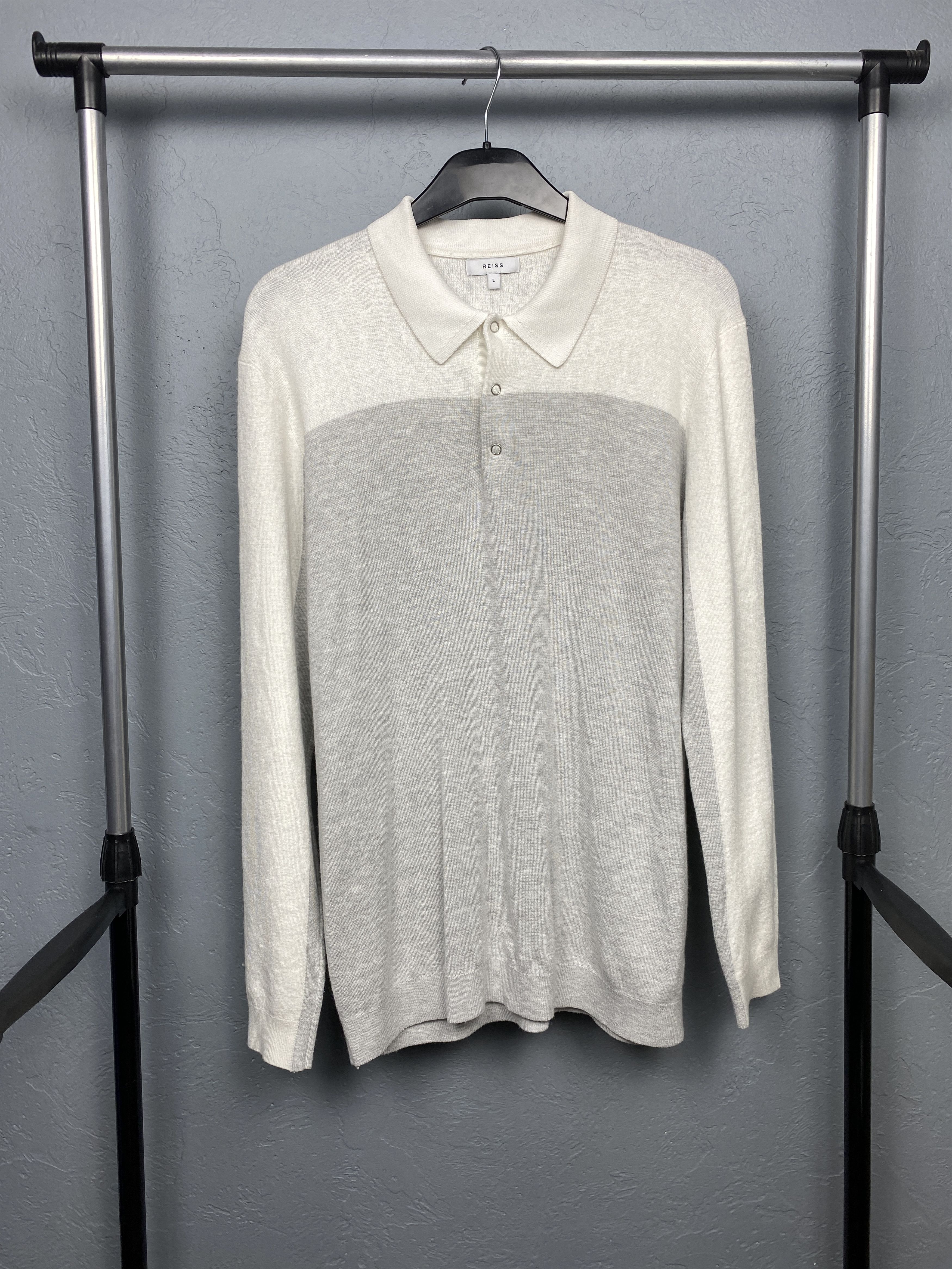 Reiss Reiss Mens Long Sleeve Polo Shirt Size US L / EU 52-54 / 3 - 1 Thumbnail