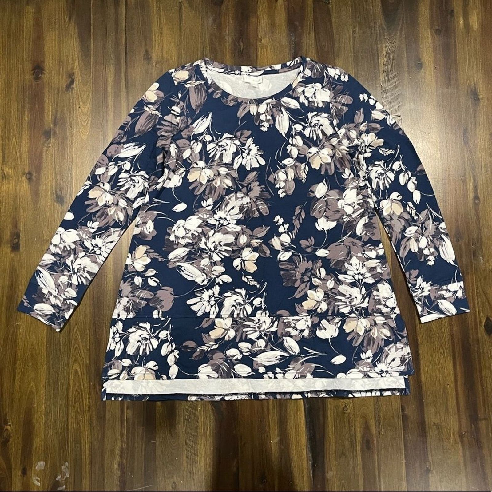 Vintage J. Jill Pure Jill Harmony Crew Neck Tunic Blouse SIZE: Small Size S / US 4 / IT 40 - 1 Thumbnail