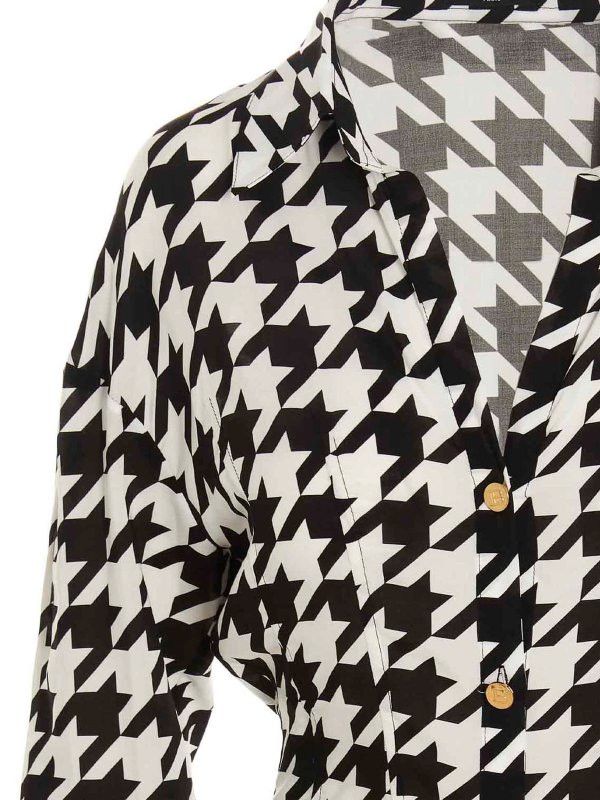 Balmain o1y0625 Patterned Shirt in Black/White Size S / US 4 / IT 40 - 3 Thumbnail