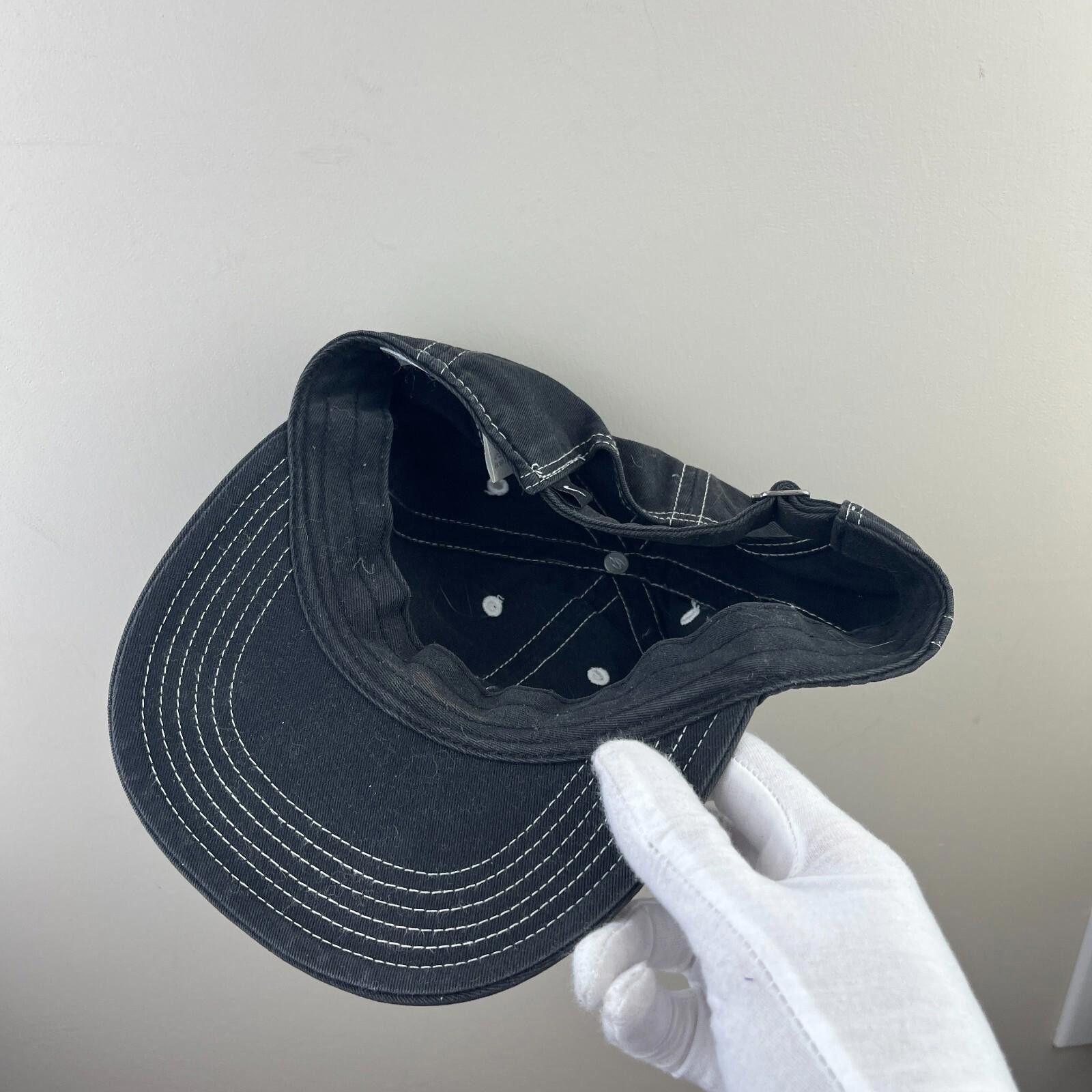 Nike Vintage Y2K Nike Swoosh Black Strapback Hat Size ONE SIZE - 5 Thumbnail
