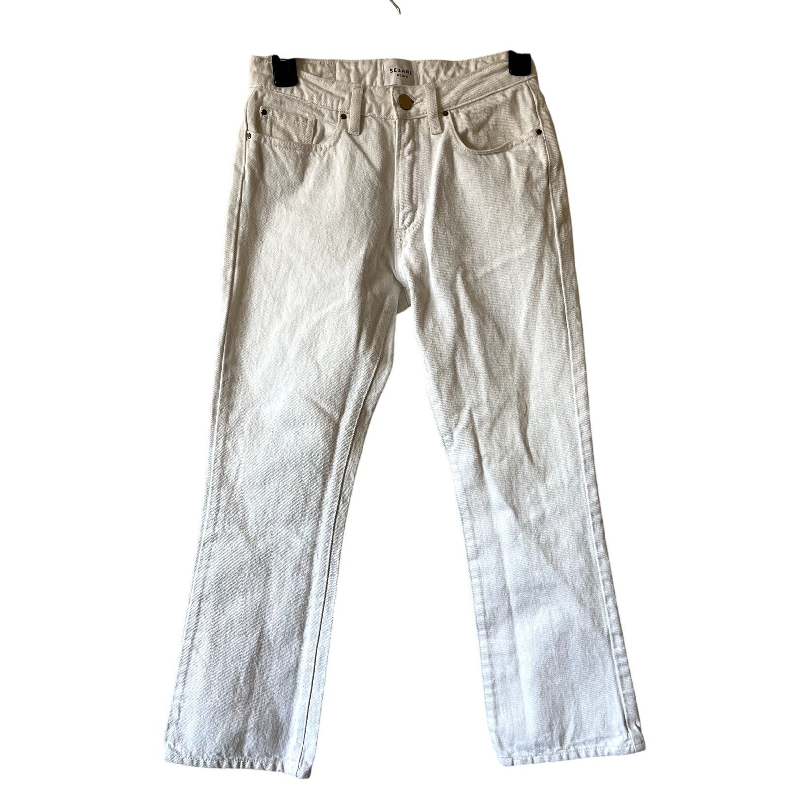 Sezane Sezane crop white jeans size 24 Size 24" / US 00 / IT 34 - 1 Thumbnail