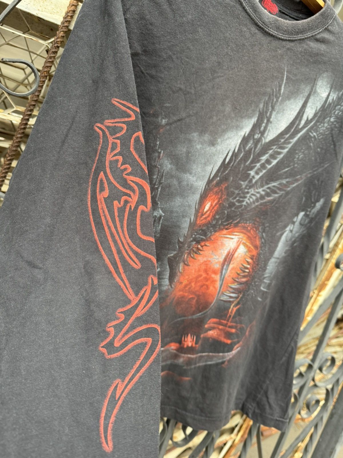 Affliction Vintage Graphic Design Crazy Dragon Long Sleeve Y2K Shirt Size US L / EU 52-54 / 3 - 9 Thumbnail