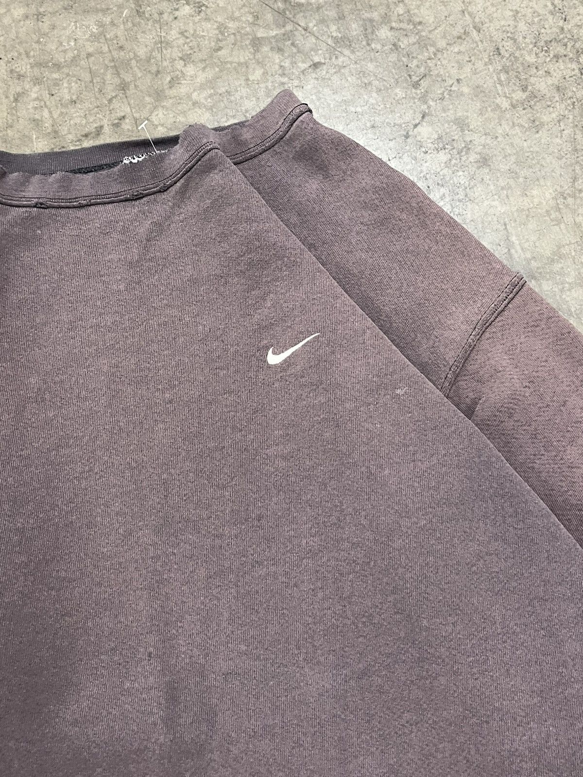 Nike × Vintage Vintage Nike swoosh crazy sun faded boxy fit crewneck rare Size US XXL / EU 58 / 5 - 7 Thumbnail