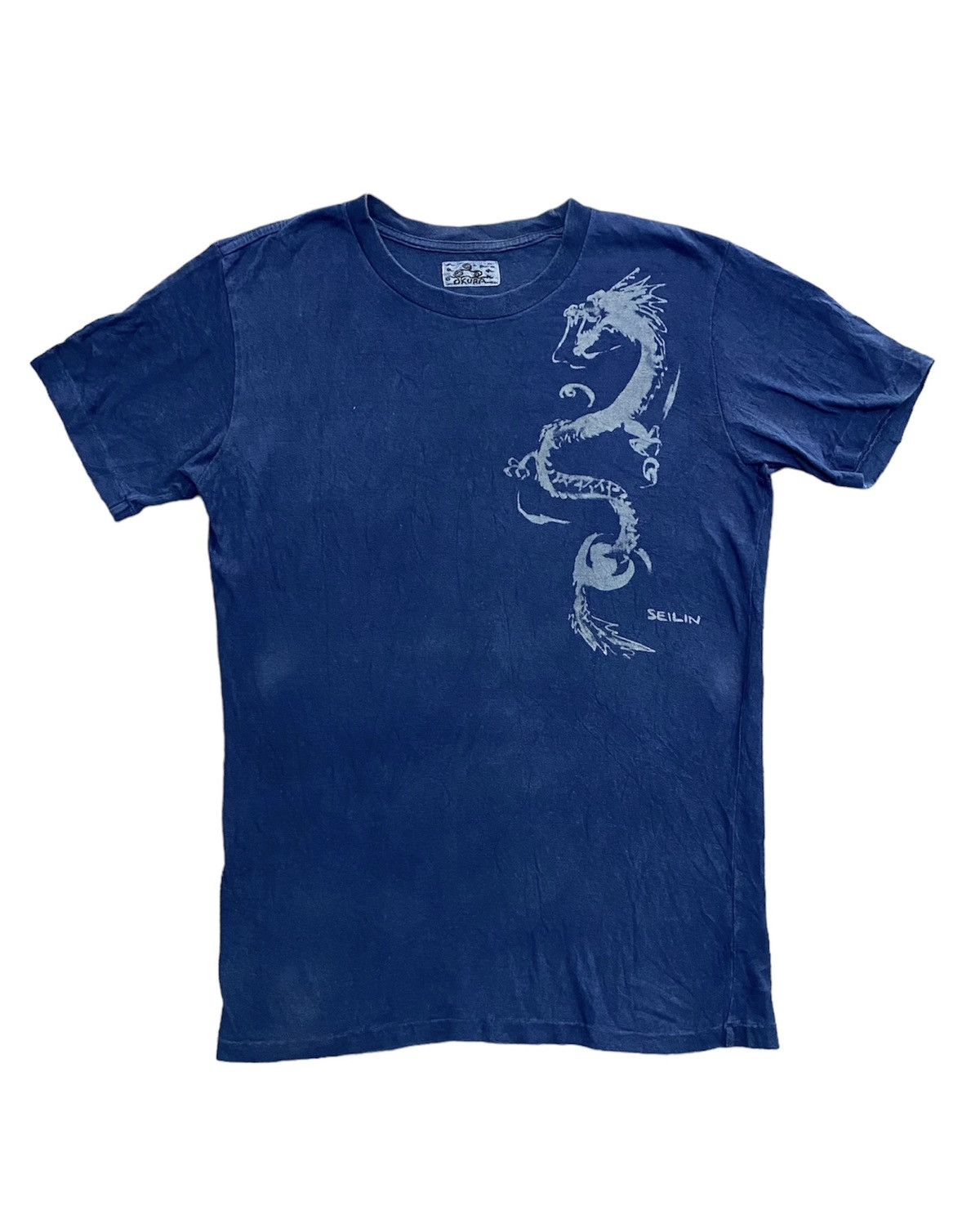 Blue Blue Japan 1990s Blue Blue Japan Okura Seilin Dragons indigo tee Size US M / EU 48-50 / 2 - 1 Thumbnail