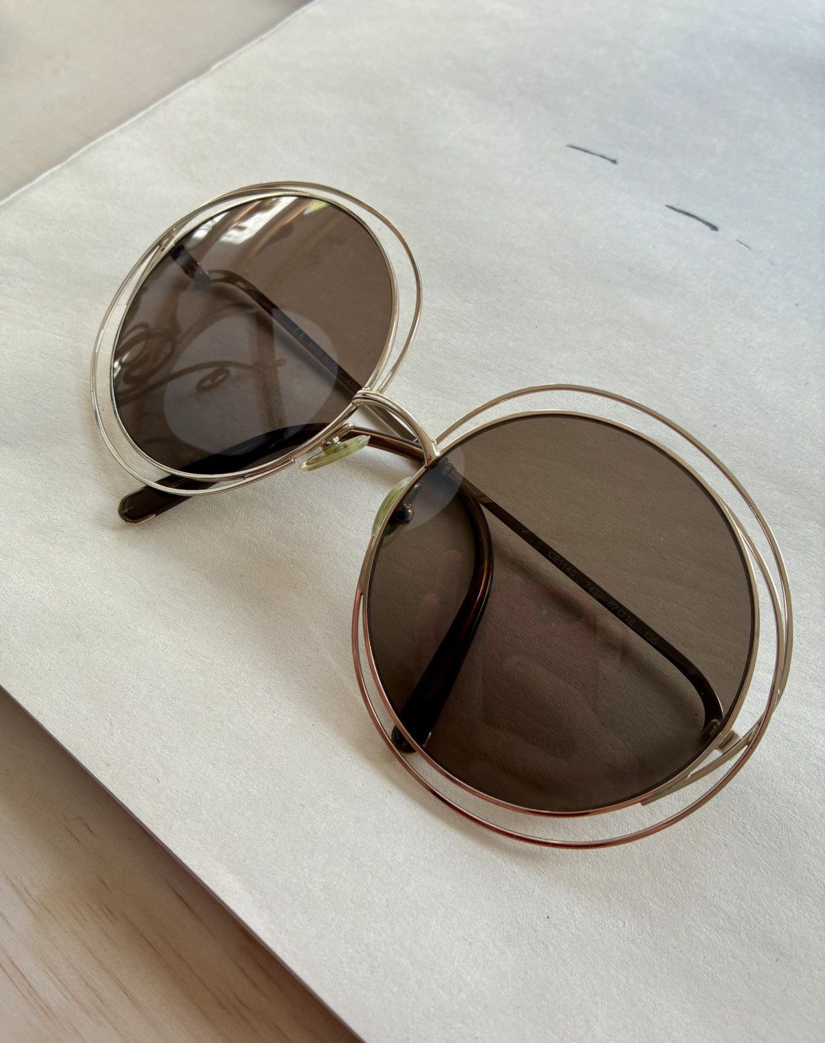 Chloe CHLOE Oversized Round ‘Carlina’ Sunglasses Size ONE SIZE - 18 Thumbnail