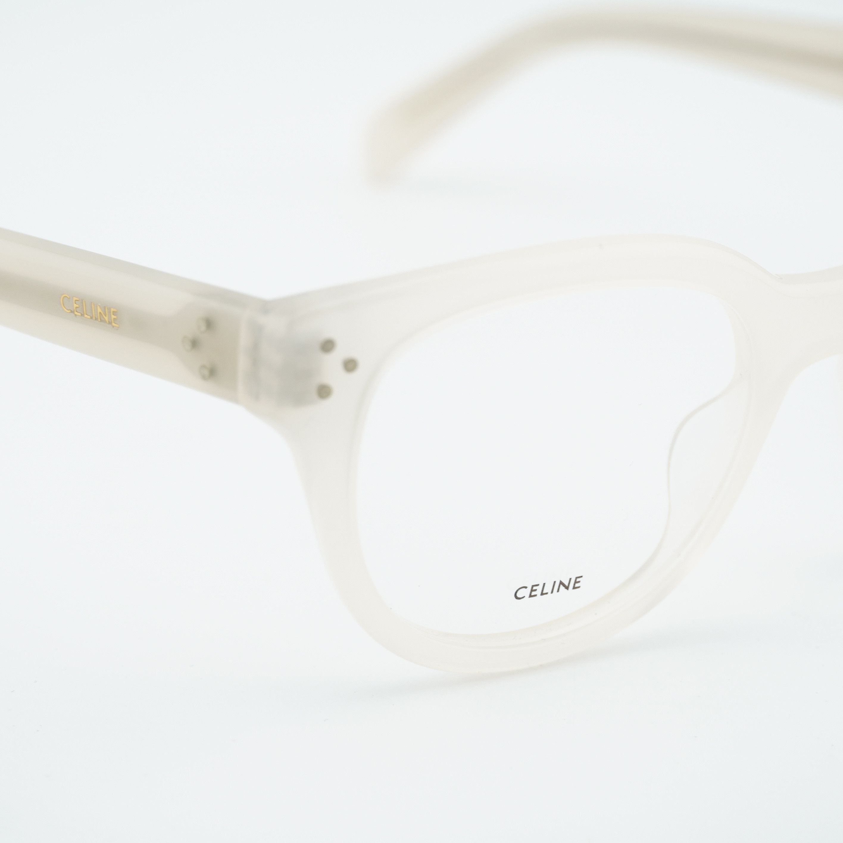 Celine Celine CL50109I 025 Eyeglasses Ivory 51mm Square Frame Size ONE SIZE - 7 Thumbnail