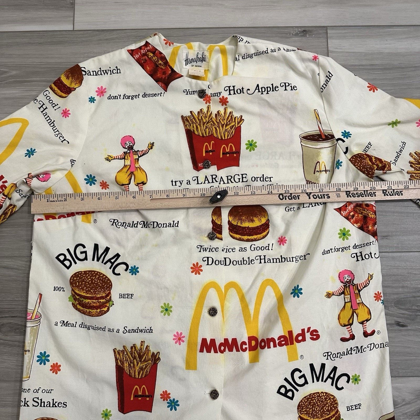 Vintage VTG 70’s Ronald McDonald's AOP Worker’s Smock Shirt Rare Size US M / EU 48-50 / 2 - 11 Thumbnail