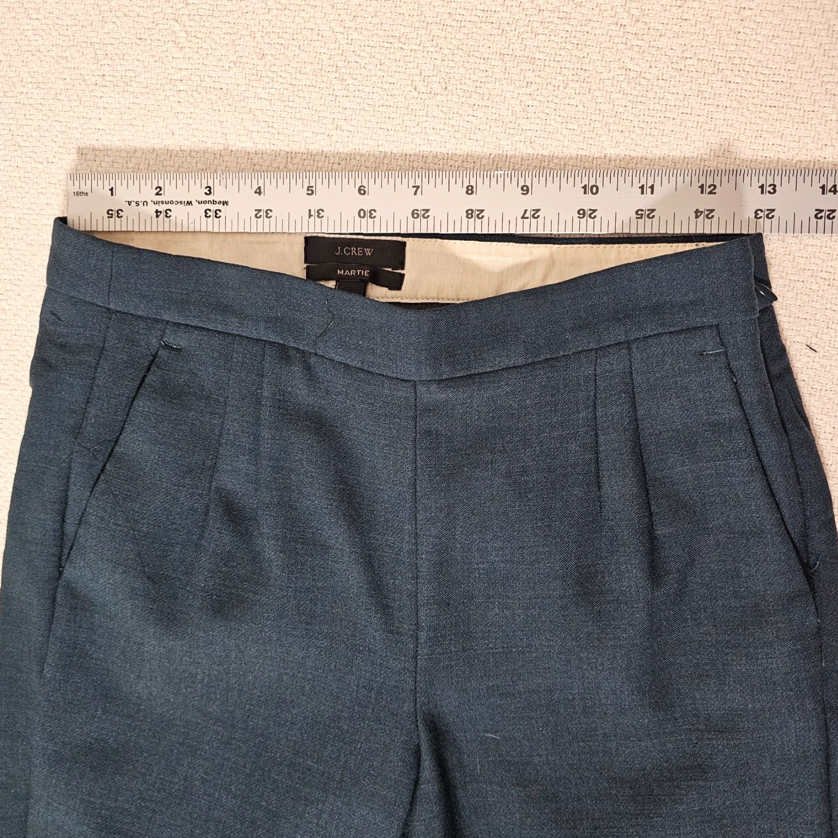 J.Crew J.Crew Womens Pants Green Size 0 Martie Mid Rise Cropped Stretch Wool Blend Size 25" / US 0 / IT 36 - 5 Thumbnail