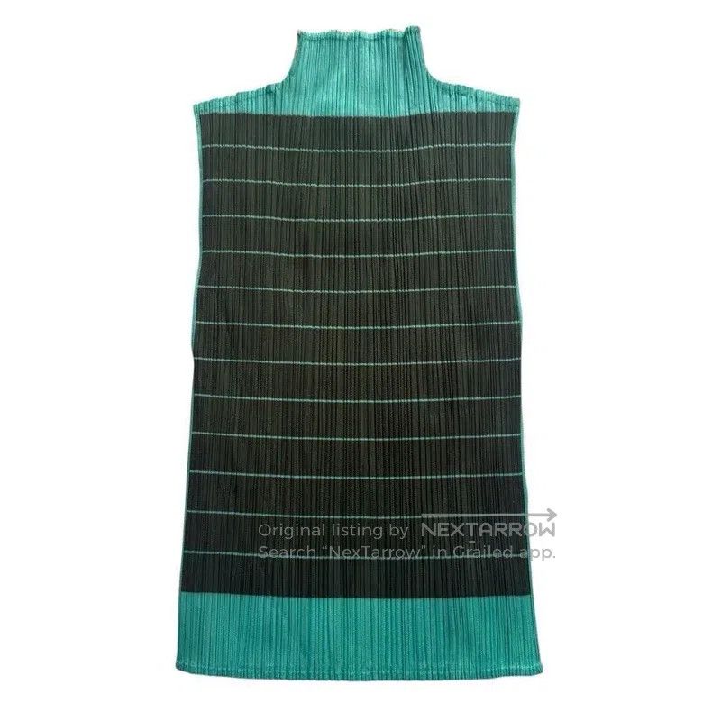 Issey Miyake Issey Miyake Green Sleeveless Top Size L / US 10 / IT 46 - 1 Thumbnail