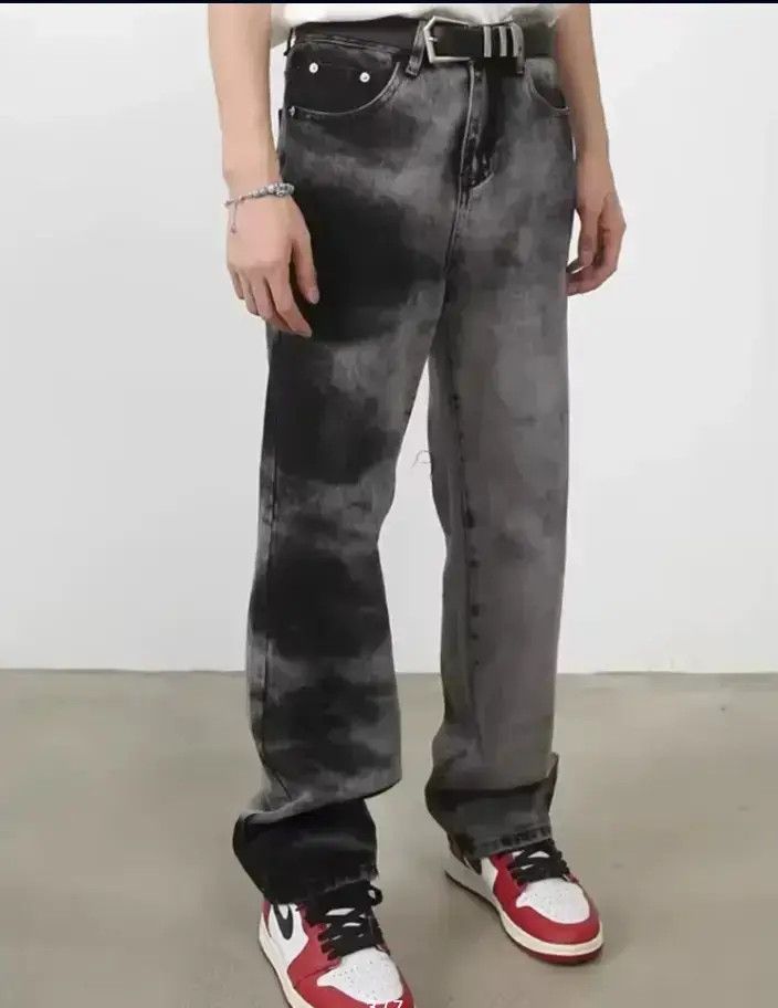 Japanese Brand Trendy Vintage Grey Baggy Denim Trousers Size US 32 / EU 48 - 2 Thumbnail