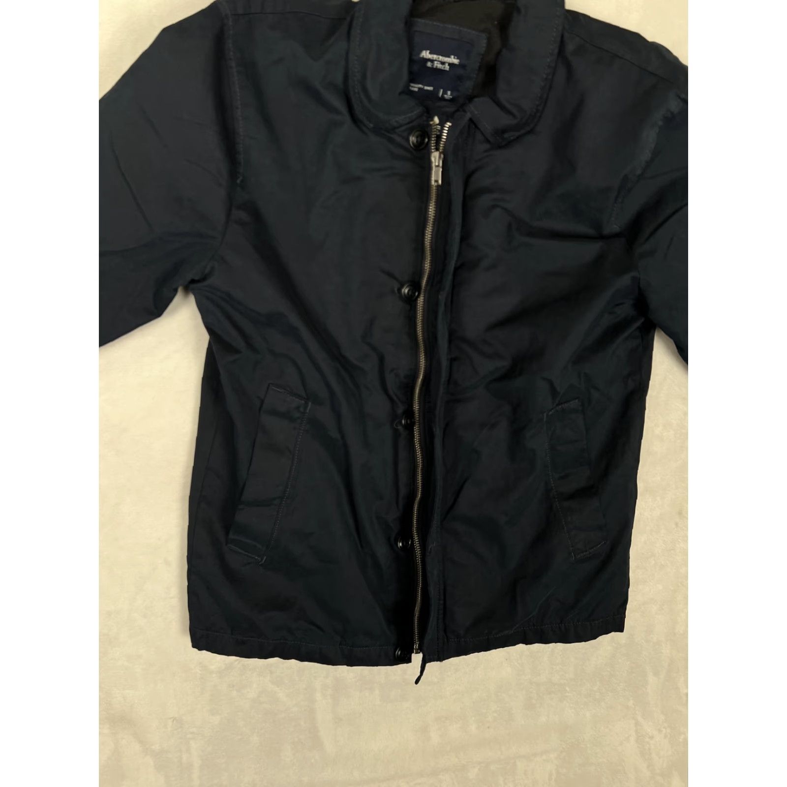 Abercrombie & Fitch Abercrombie & Fitch Jacket Mens Small Navy Windbreaker Lined Water Resistant Wind-Resistant Nylon Full Zip Pockets Casual Travel 90s? Size US S / EU 44-46 / 1 - 6 Thumbnail