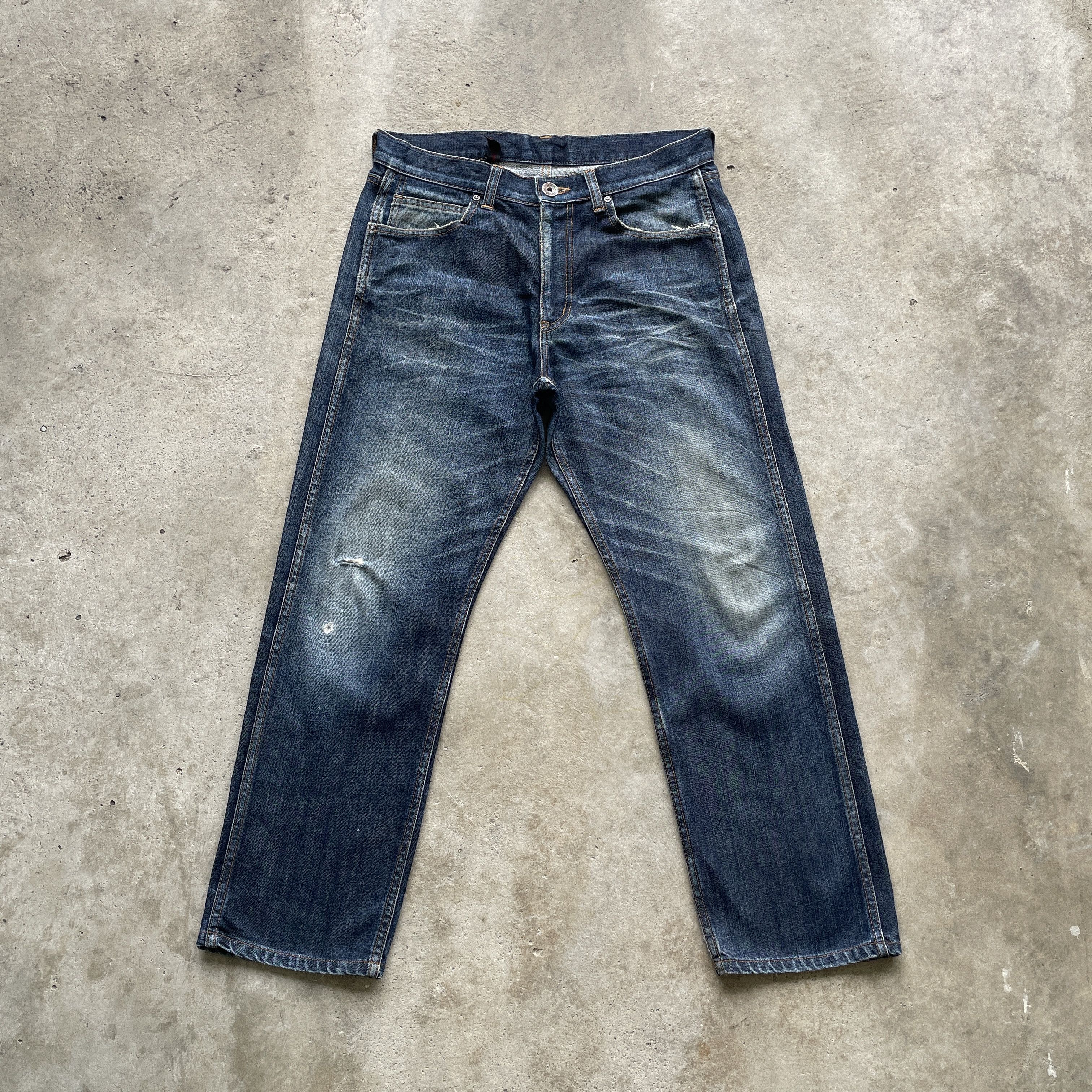 Japanese Brand Vintage GOGMAGOG Denim Distressed Jeans Faded Pants Japan Size US 32 / EU 48 - 2 Thumbnail
