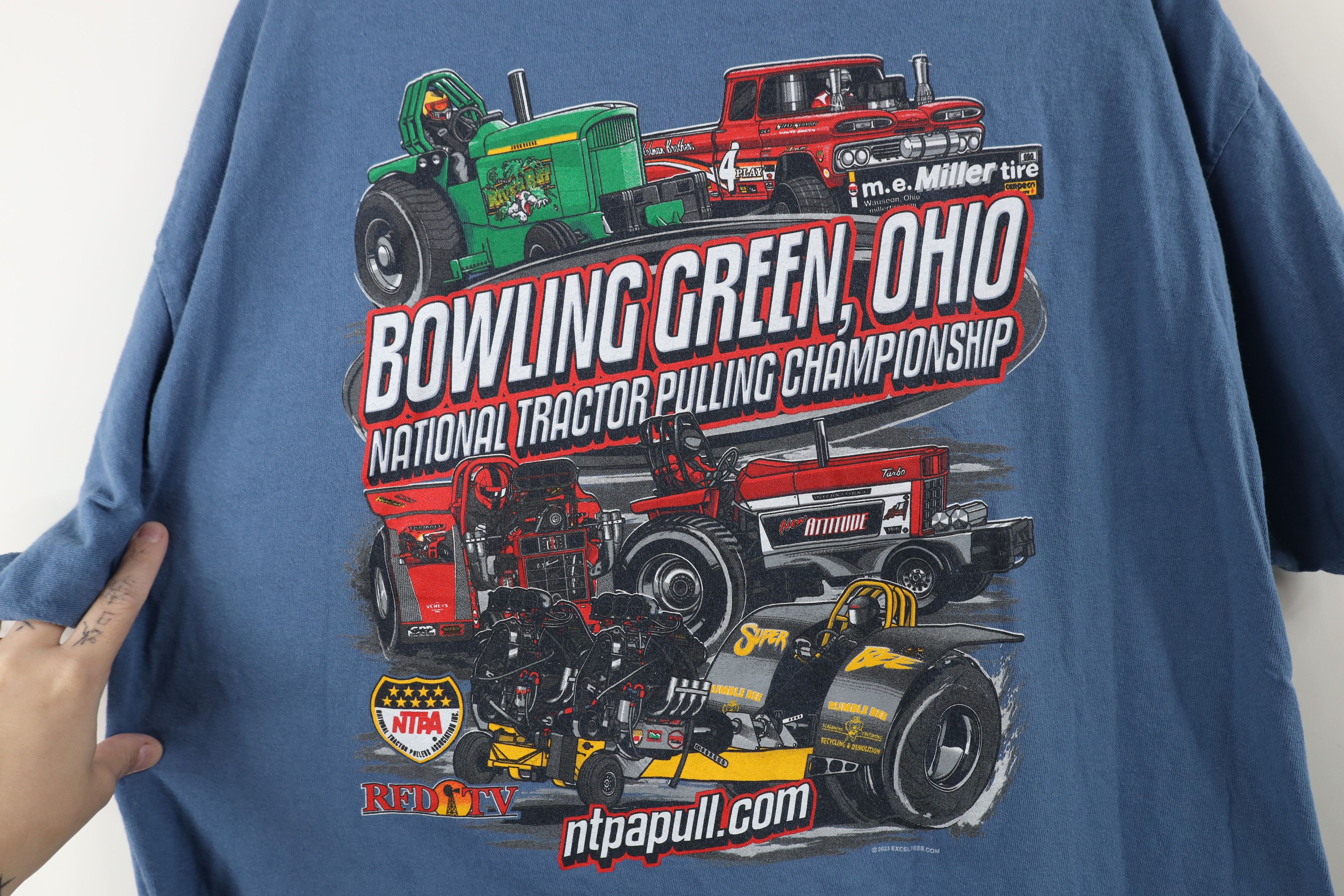 Vintage Y2K Tractor Pulling Championship Bowling Green T-Shirt Size US L / EU 52-54 / 3 - 9 Thumbnail