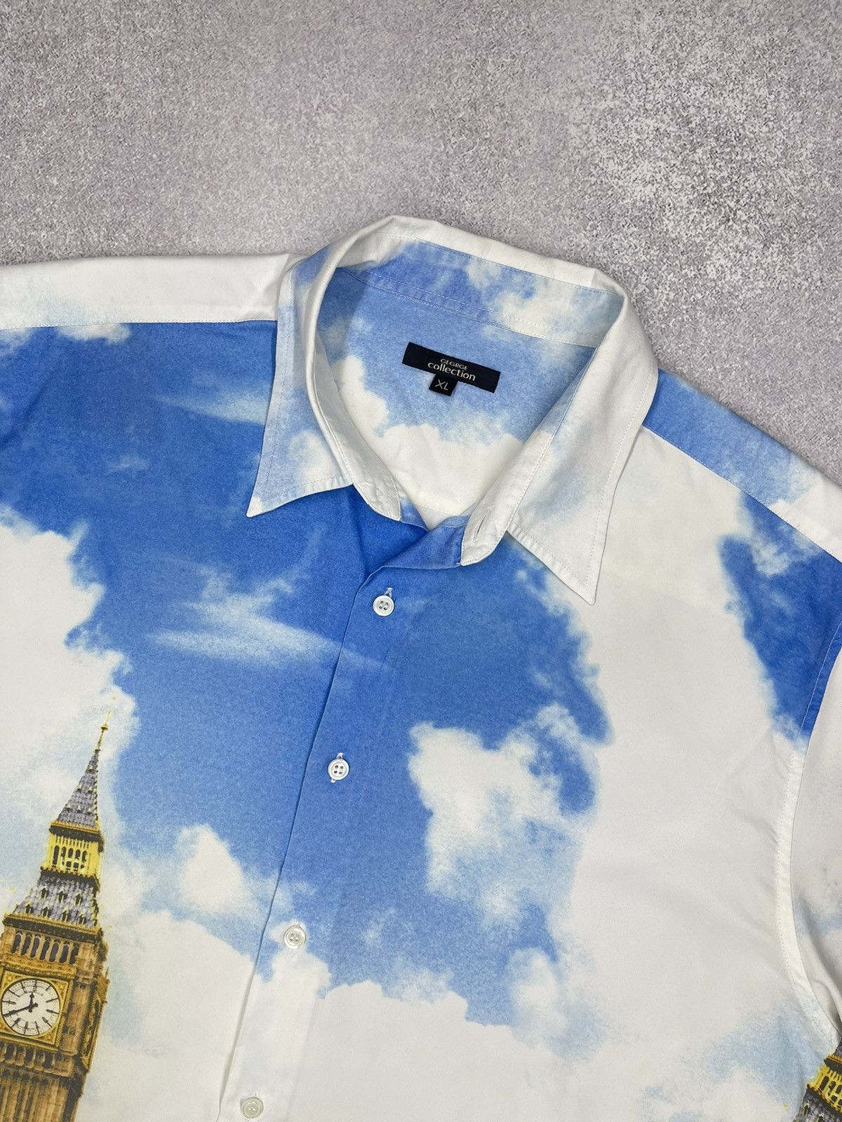 Other Vintage George London Big Ben Art Crazy Shirt Full Print Size US XL / EU 56 / 4 - 4 Thumbnail