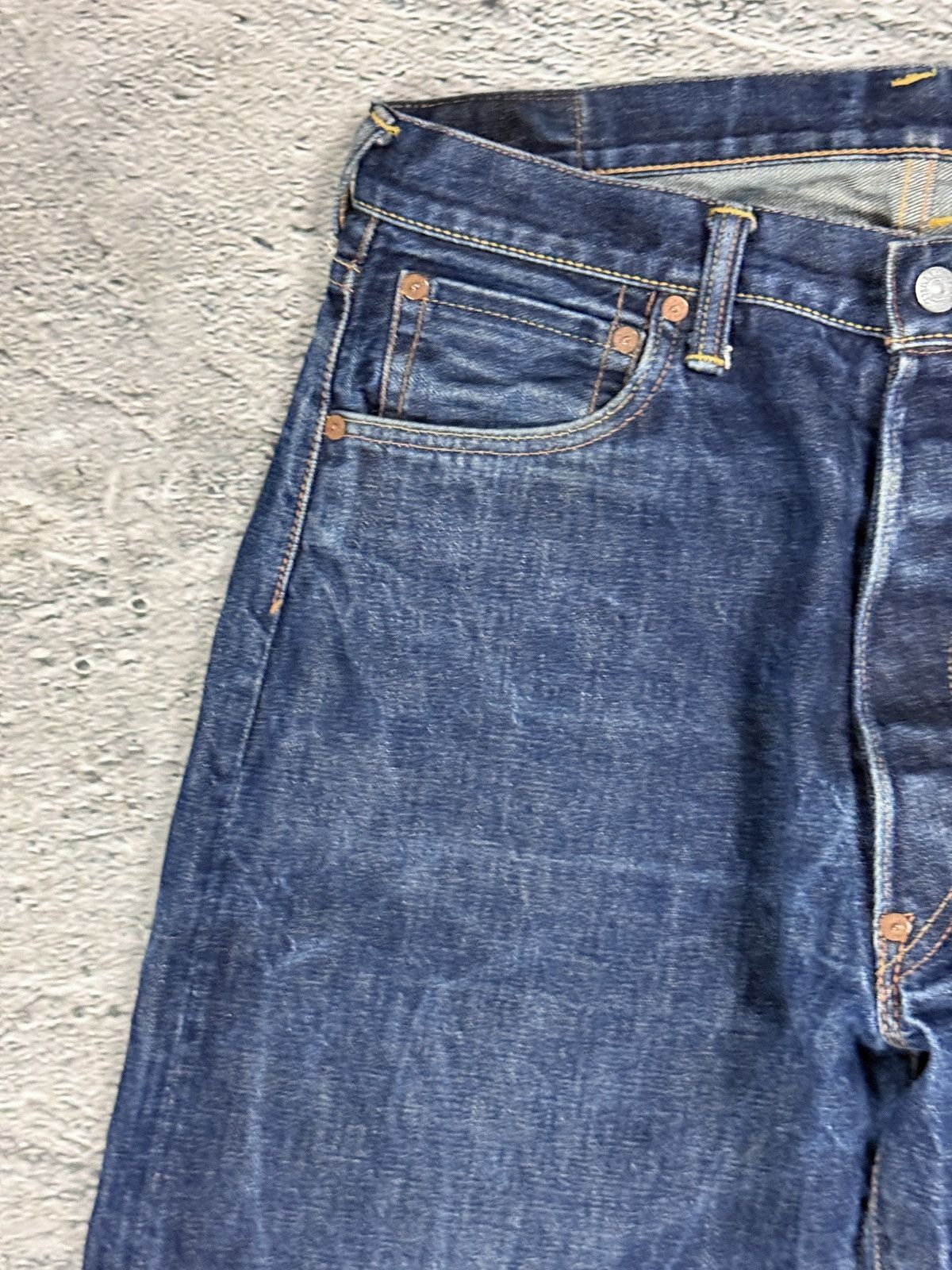 Evisu Evisu jeans white daicock big logo blue selvedge denim Size US 32 / EU 48 - 9 Thumbnail